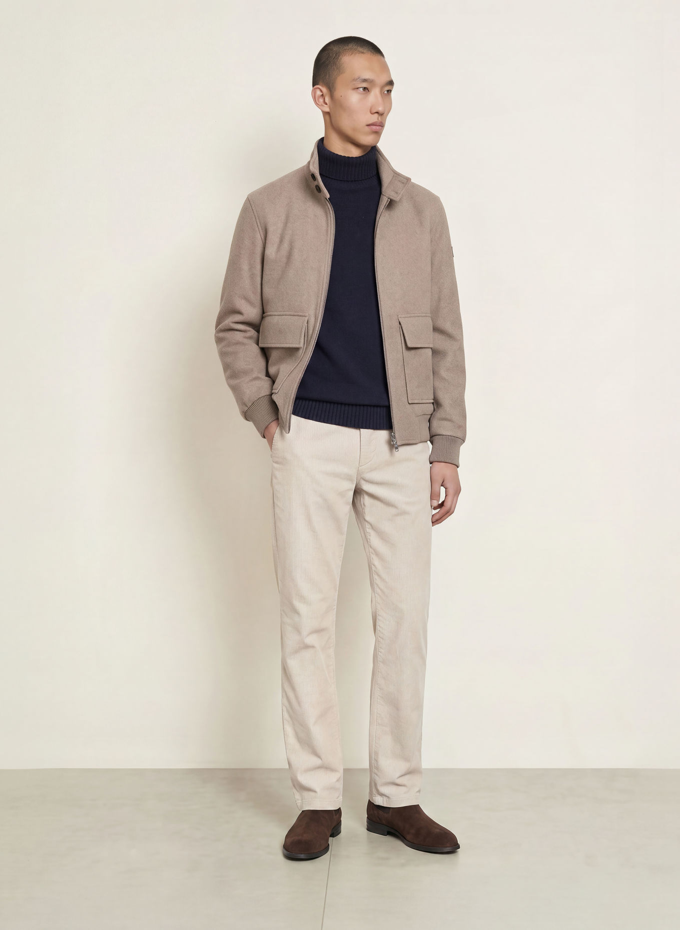 FYNCH-HATTON Rollkragenpullover: DUNKELBLAU