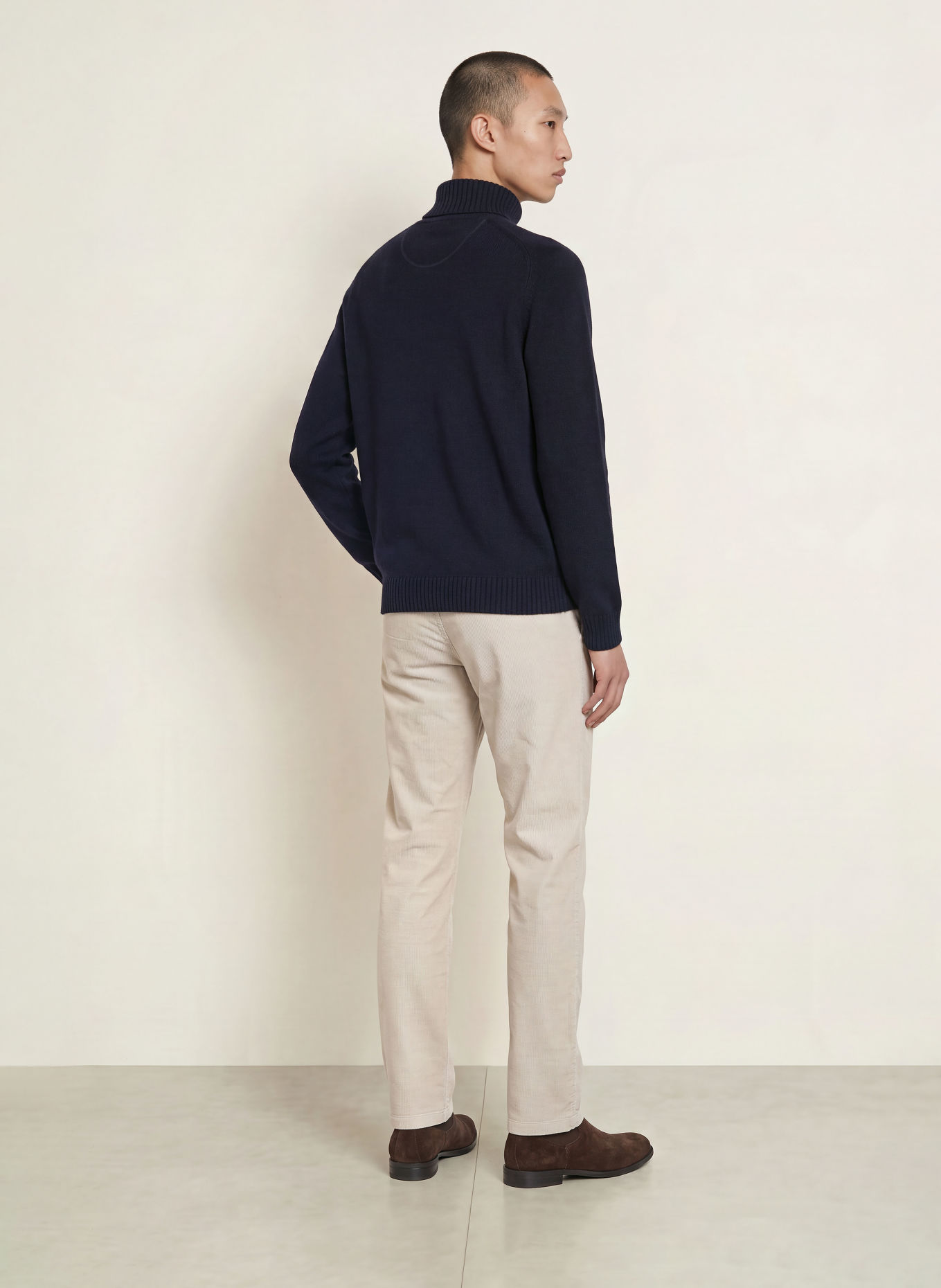 FYNCH-HATTON Rollkragenpullover: DUNKELBLAU