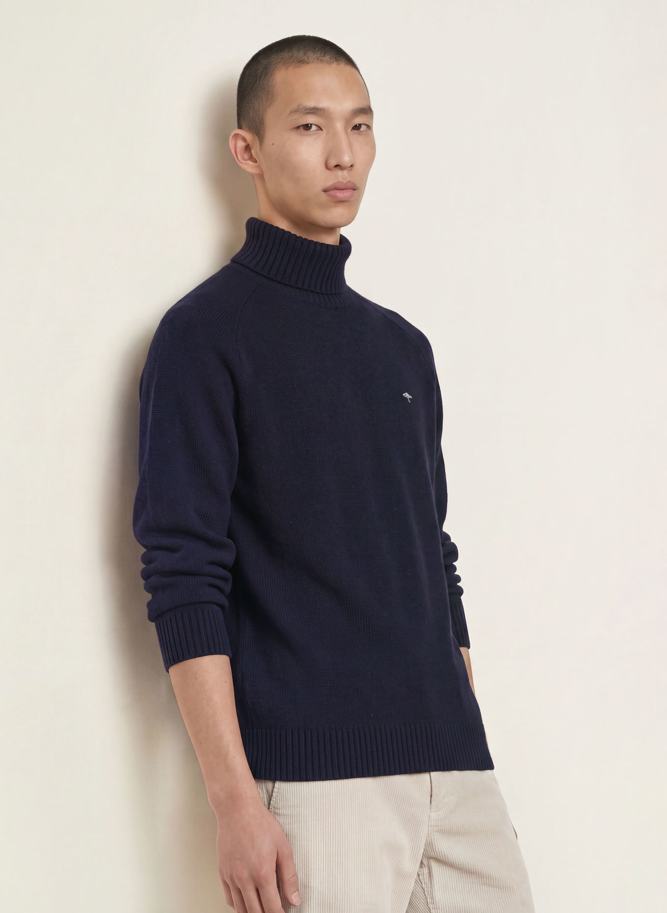 FYNCH-HATTON Rollkragenpullover: DUNKELBLAU