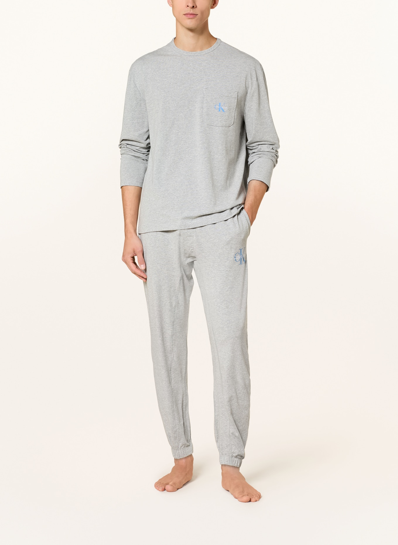 Calvin Klein Schlafanzug MONOGRAM: GRAU