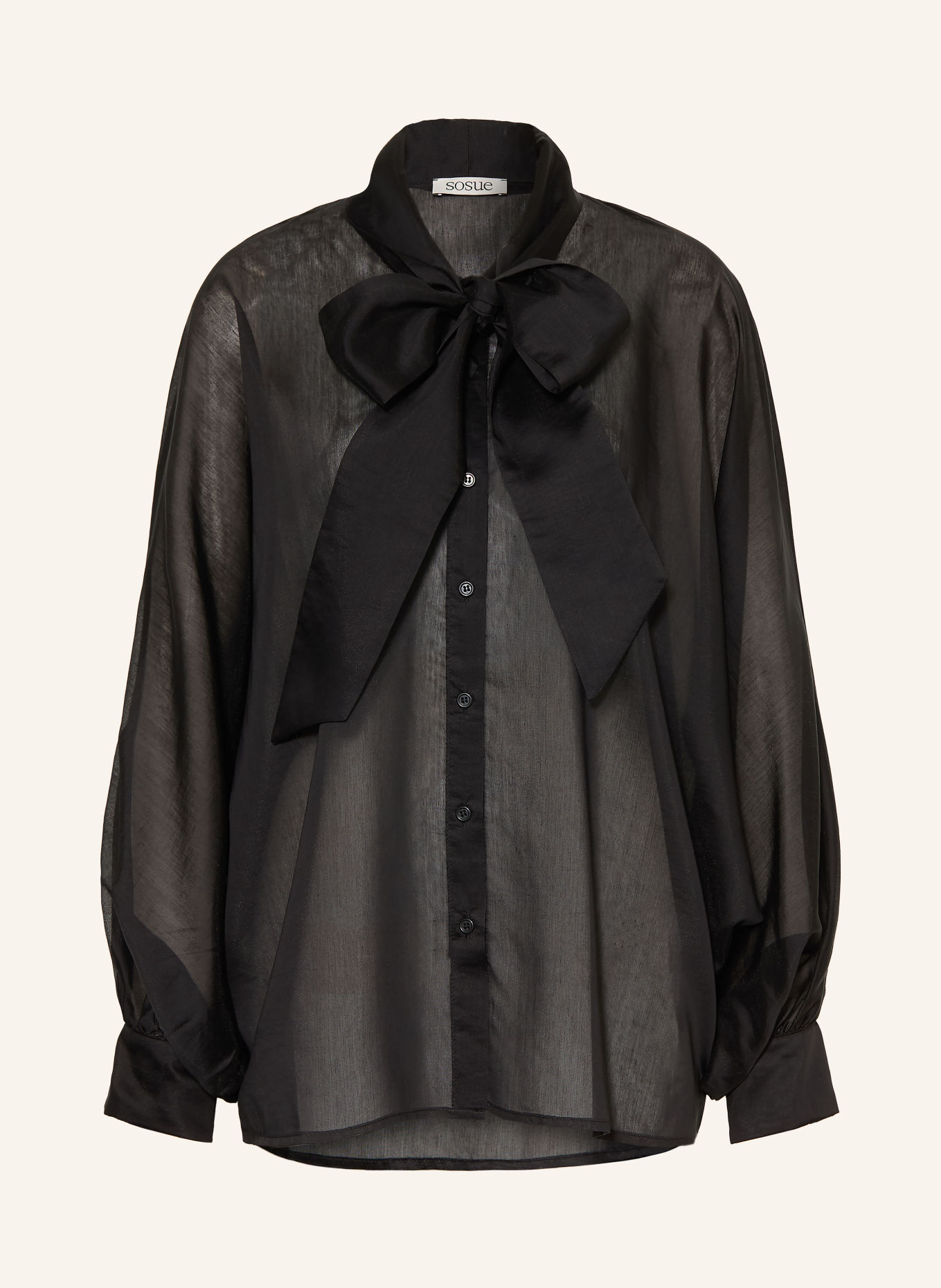 SoSUE Schluppenbluse ANTONIA BOW: SCHWARZ