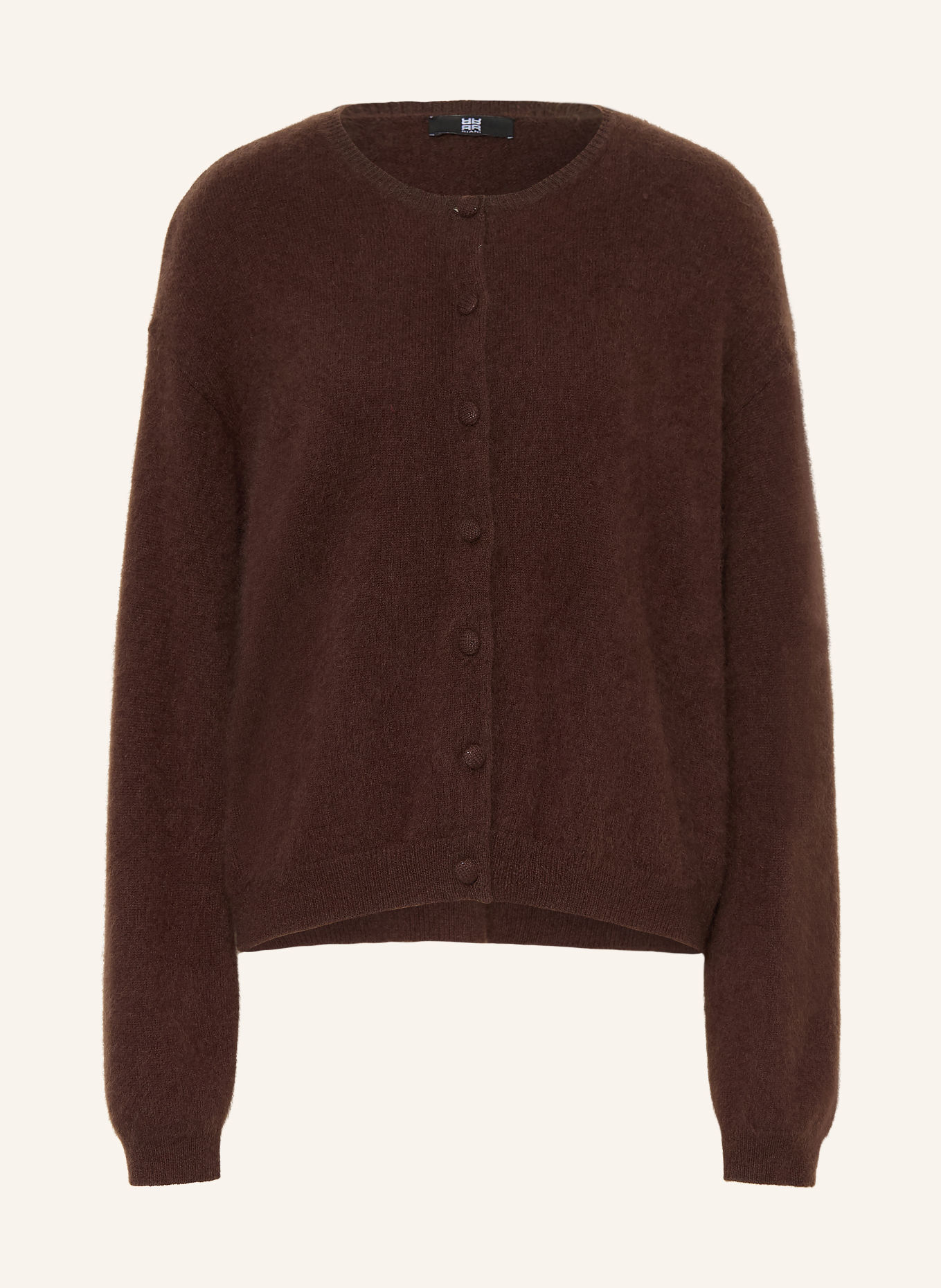 RIANI Strickjacke mit Merinowolle: DUNKELBRAUN