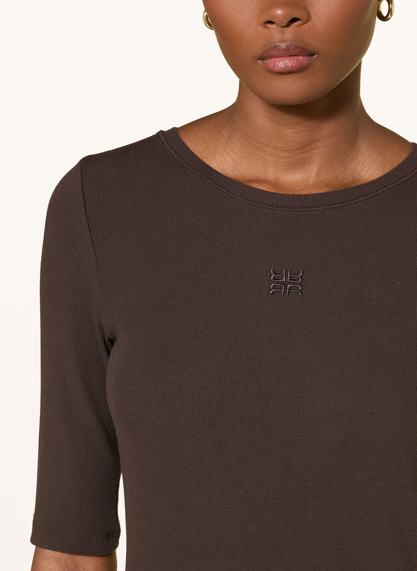 RIANI T-shirt: DARK BROWN