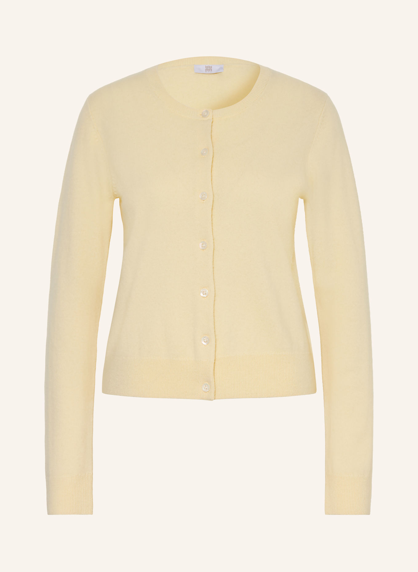 RIANI Cashmere Cardigan: LIGHT YELLOW