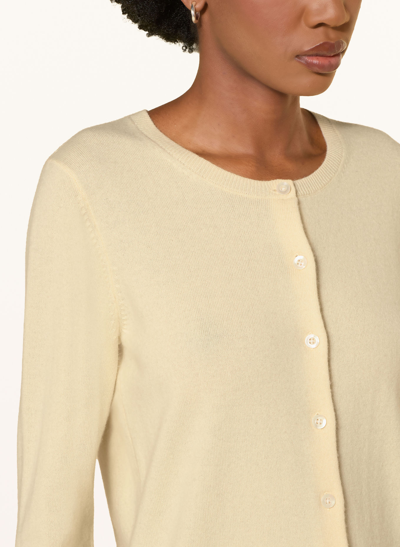 RIANI Cashmere Cardigan: LIGHT YELLOW