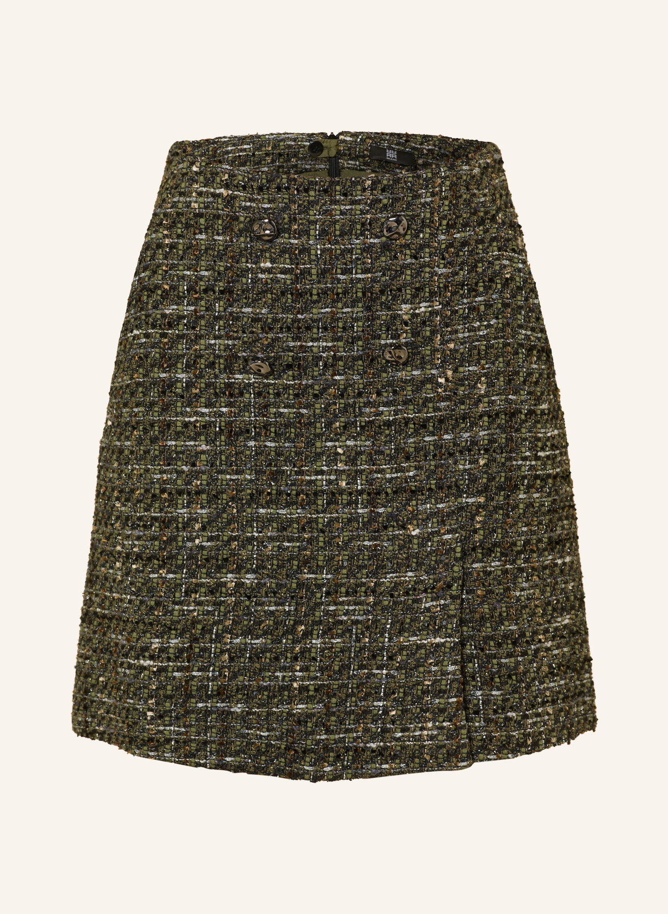 RIANI Bouclé-rok: OLIJF / CAMEL / ZWART