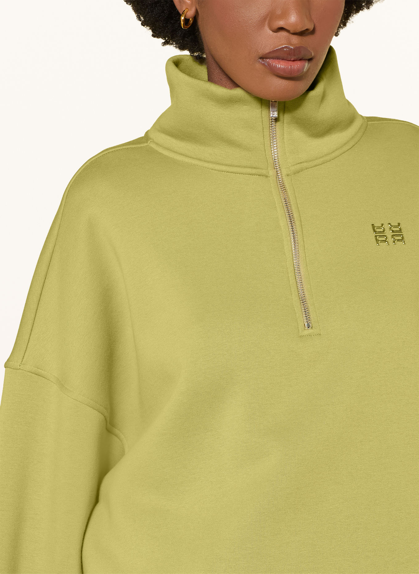 RIANI Half-zip sweatshirt: LIGHT GREEN