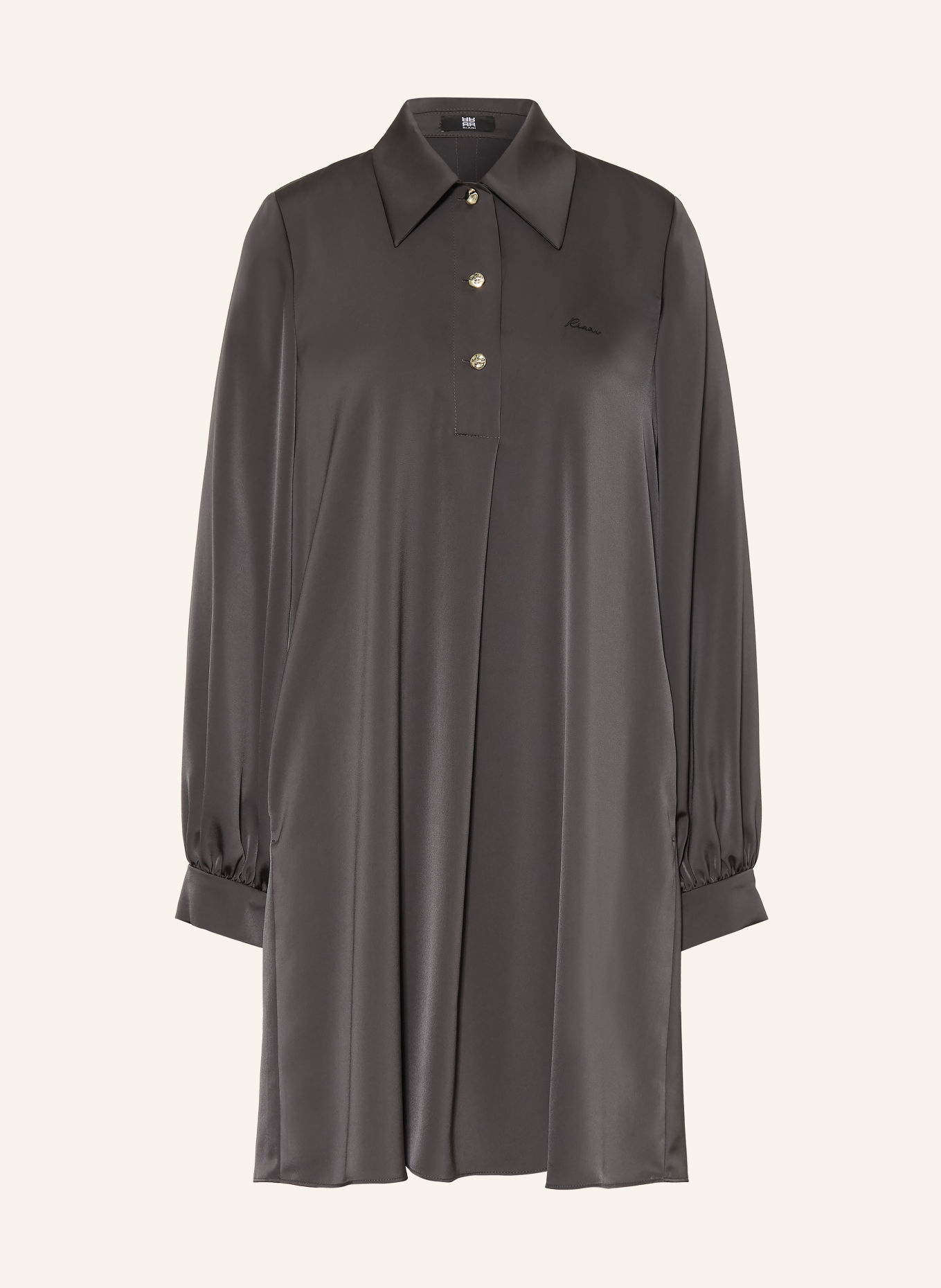 RIANI Satin dress: GRAY