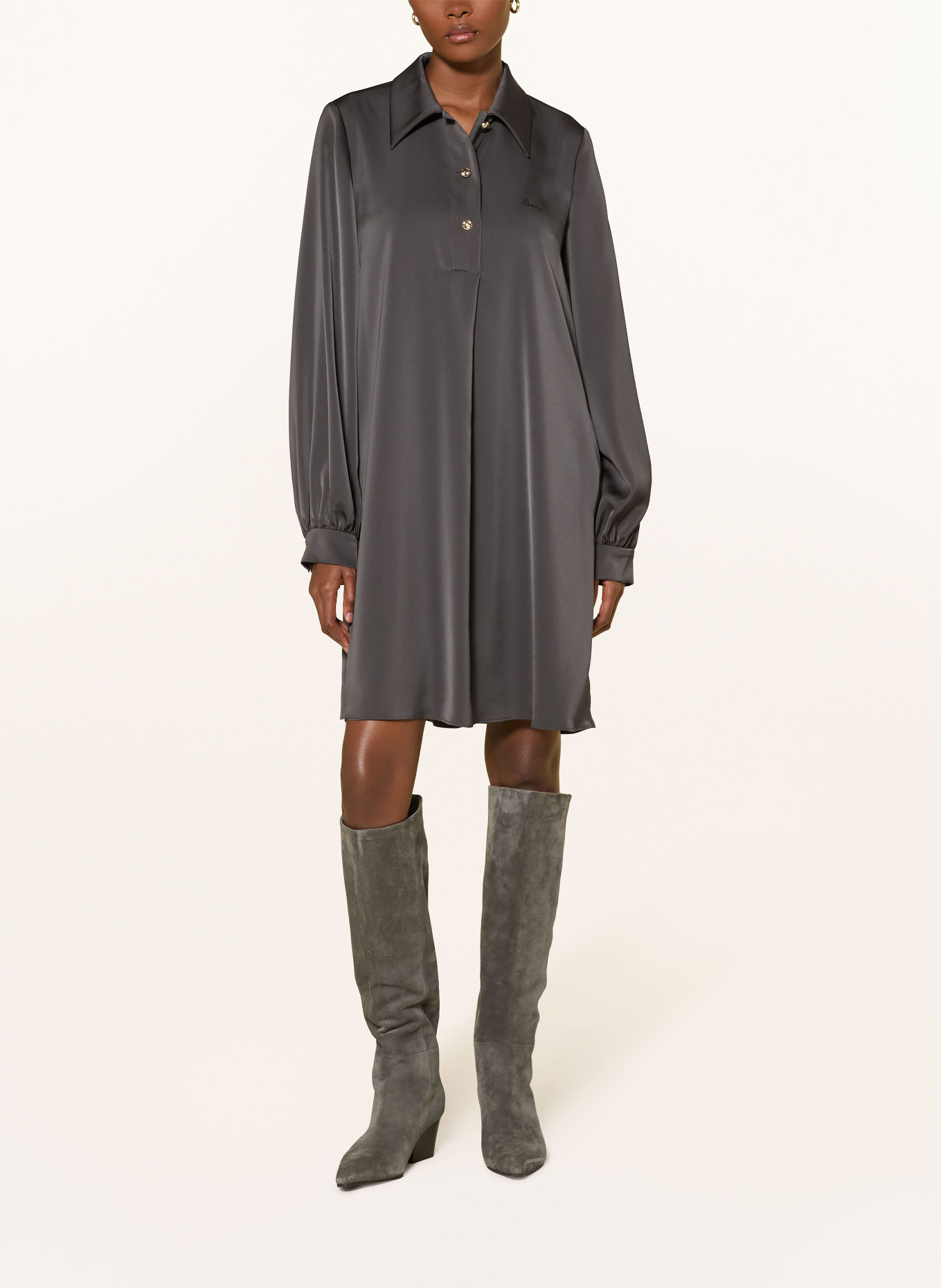RIANI Satin dress: GRAY