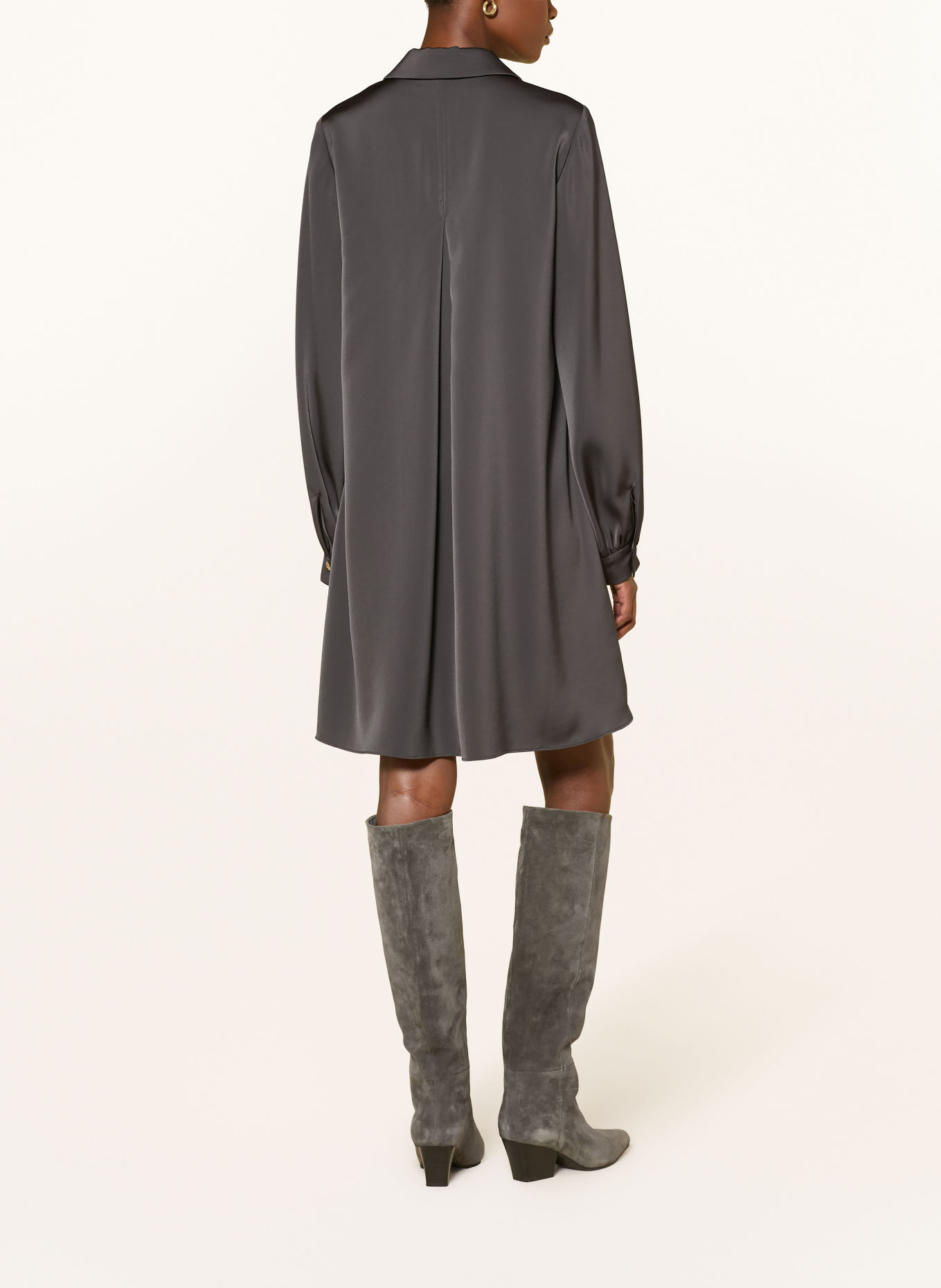 RIANI Satin dress: GRAY