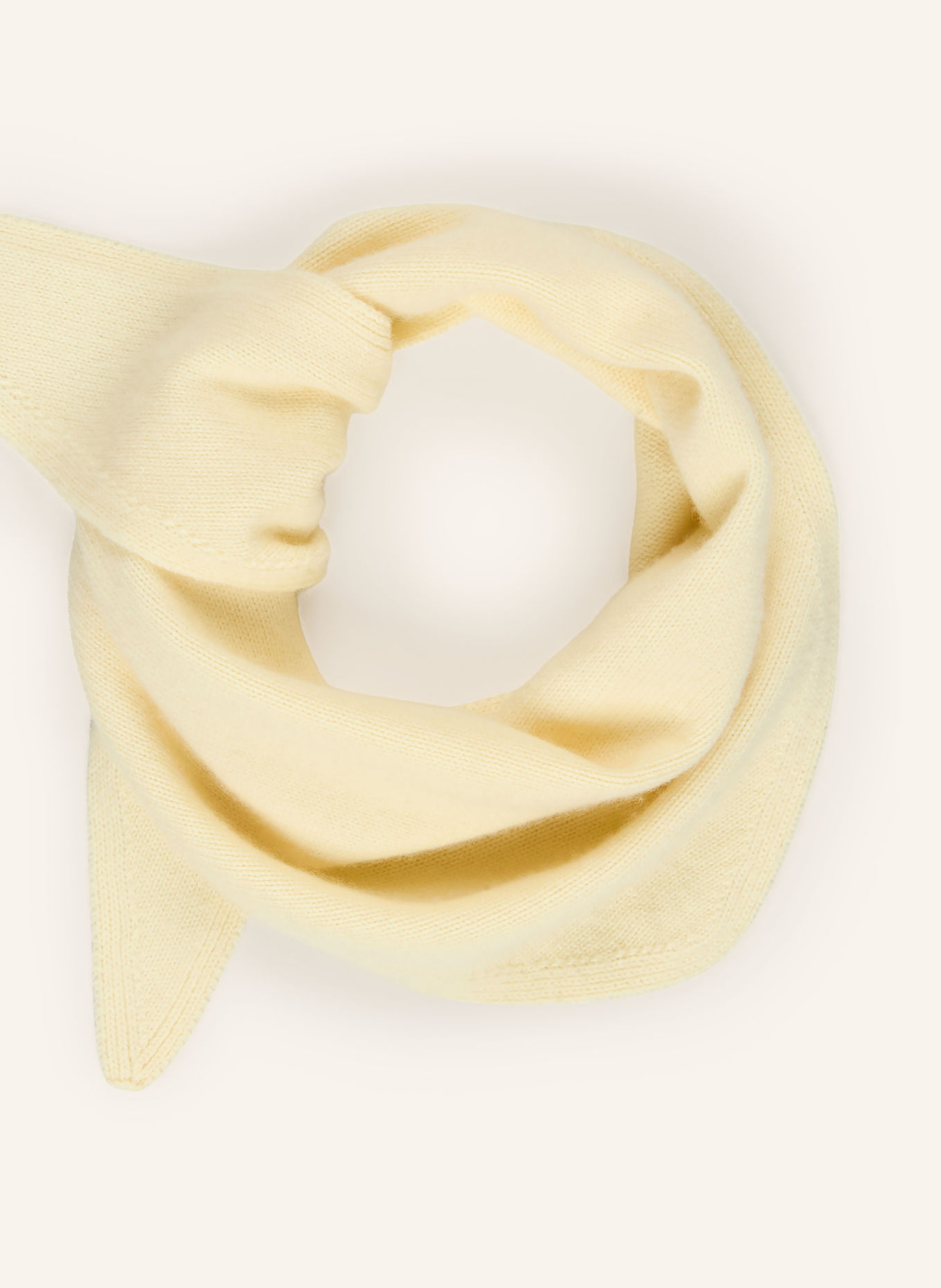RIANI Triangular scarf with cashmere: LIGHT YELLOW