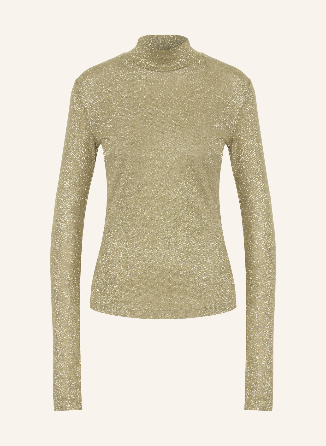 RIANI Long-sleeve shirt with glitter yarn: GOLD