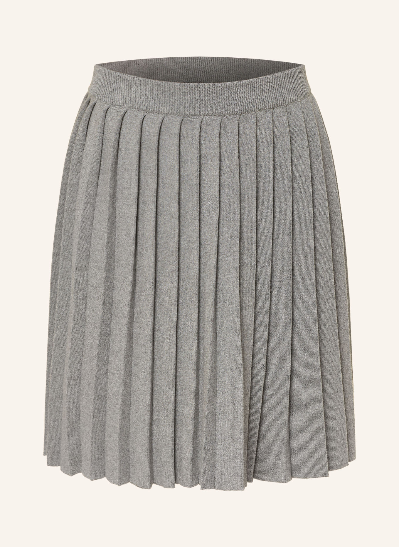 RIANI Strickrock mit Plissees: GRAU