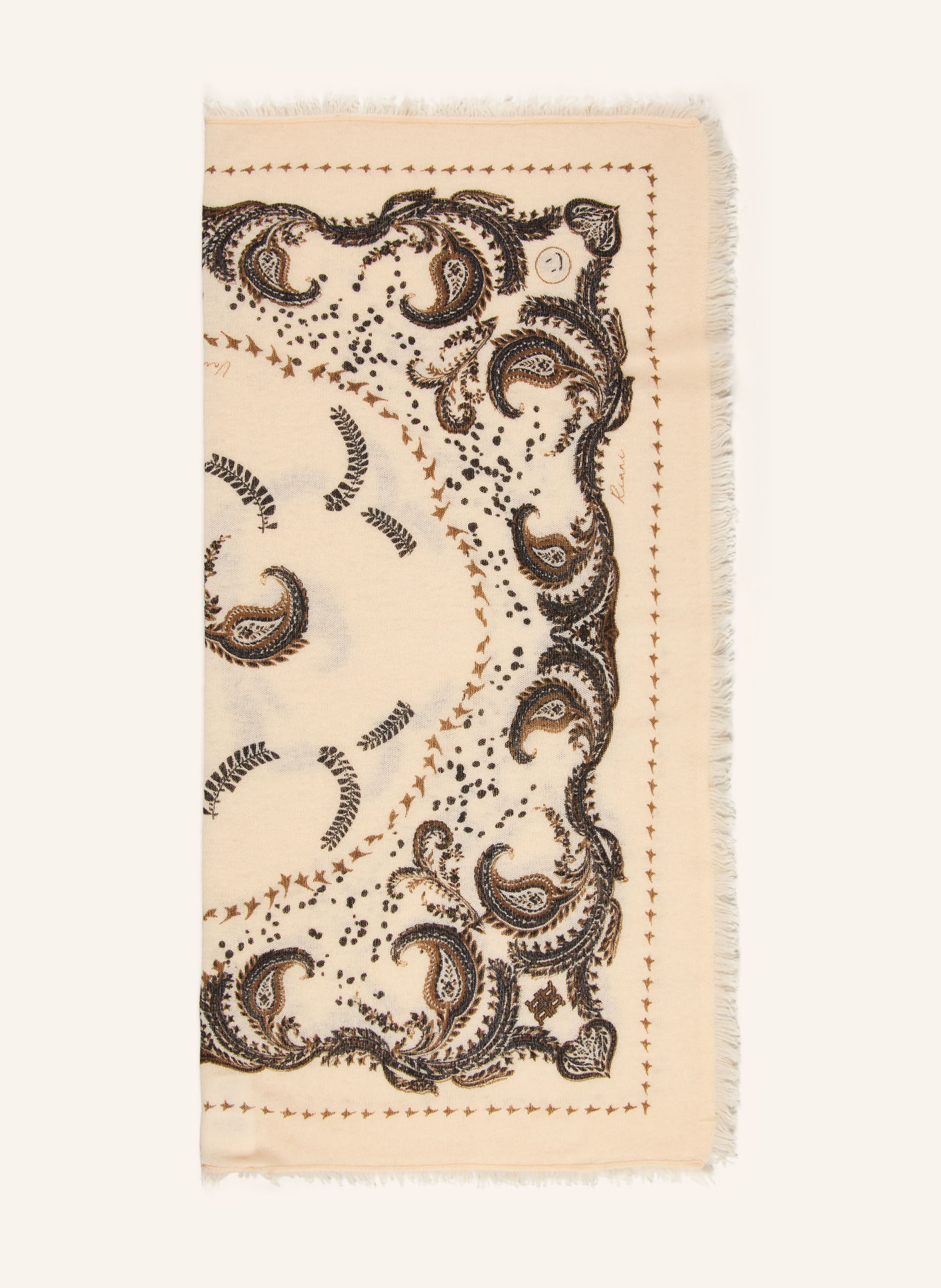 RIANI Scarf: CREAM / BROWN / BLACK