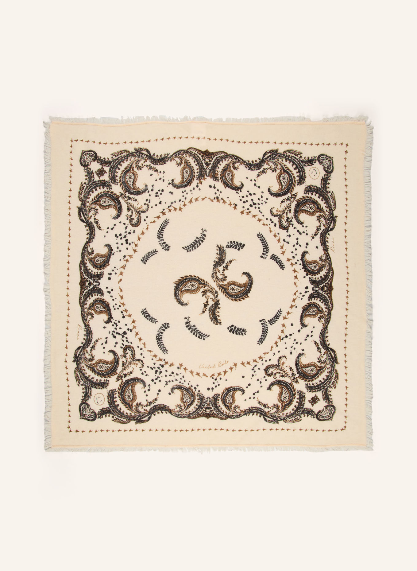 RIANI Scarf: CREAM / BROWN / BLACK