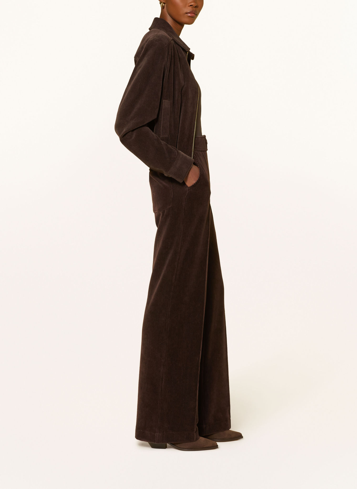 RIANI Marlenehose aus Cord: DUNKELBRAUN