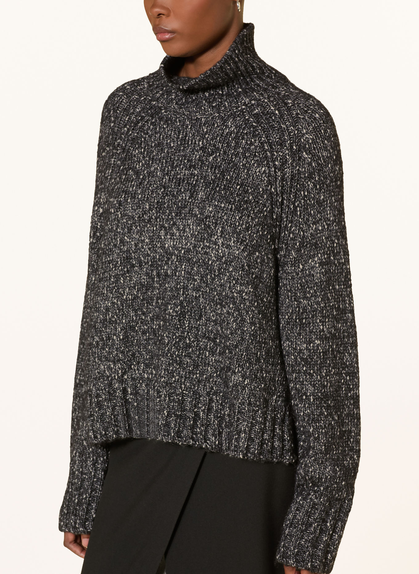 RIANI Rollkragenpullover: SCHWARZ / GRAU / WEISS