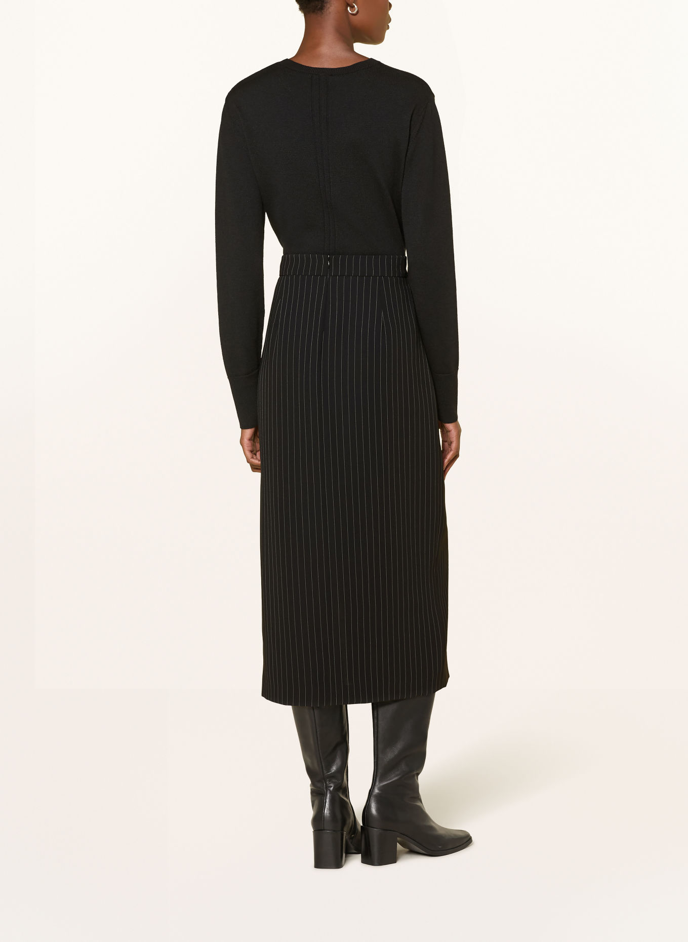RIANI Jupe en dentelle: NOIR / BLANC