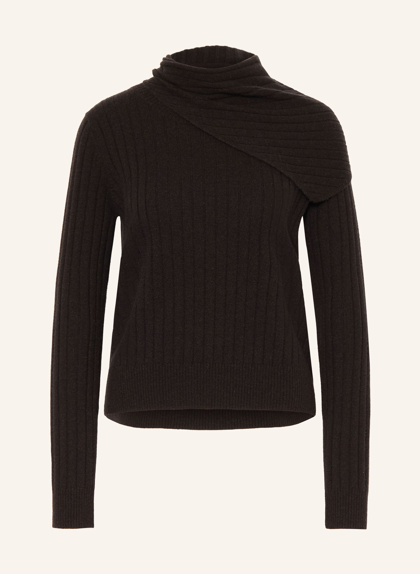RIANI Pullover mit Merinowolle und Cashmere: DUNKELBRAUN