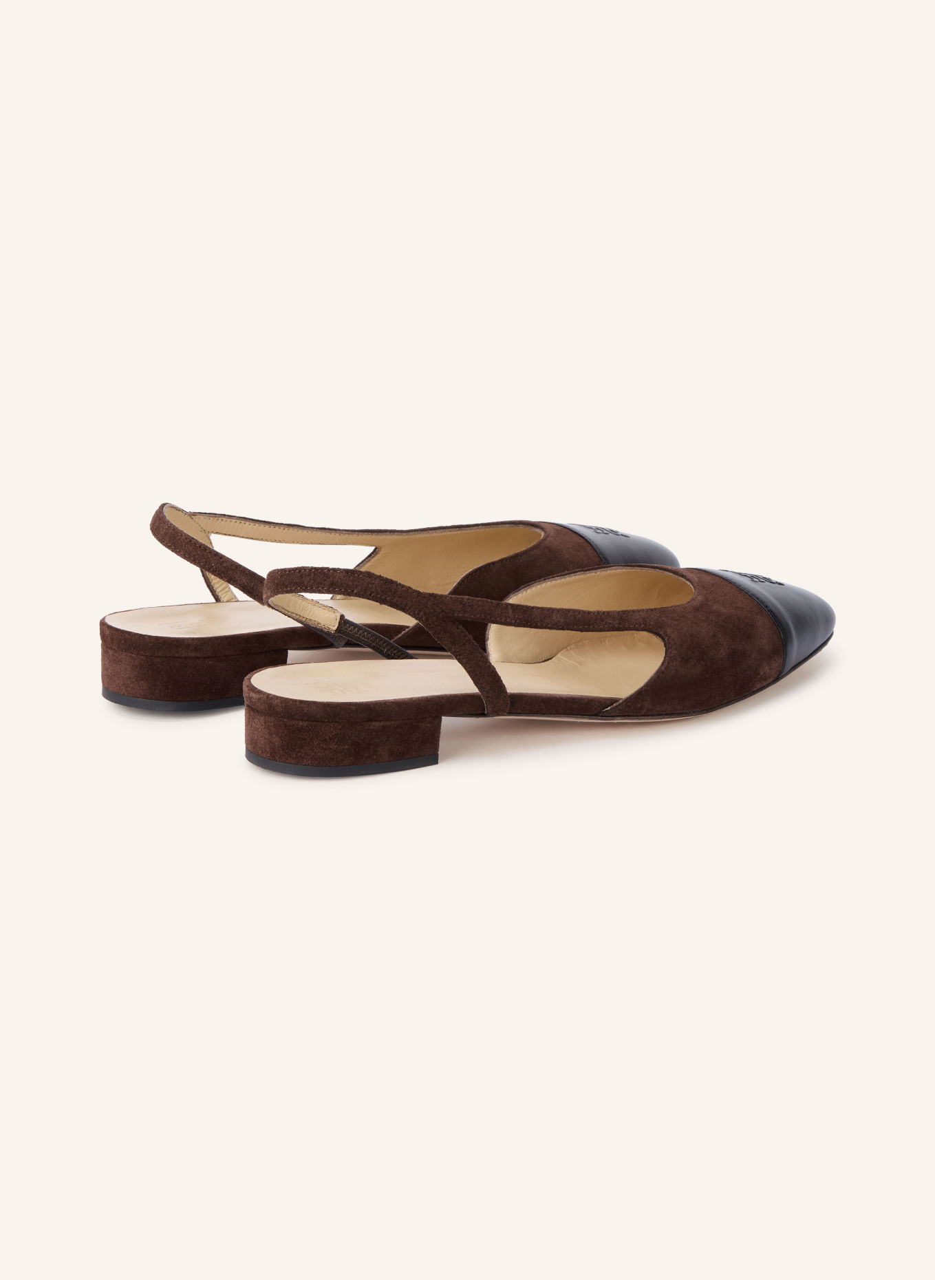 RIANI Slingback ballerinas: DARK BROWN / BLACK