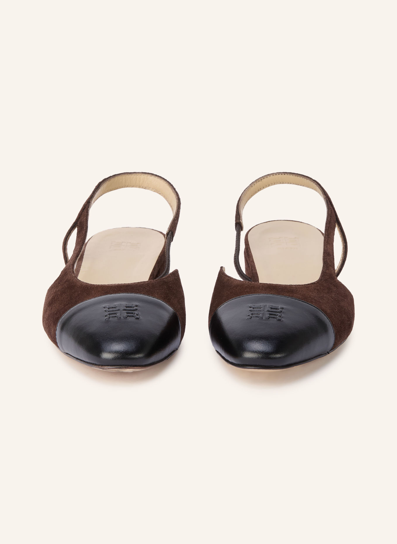RIANI Slingback ballerinas: DARK BROWN / BLACK