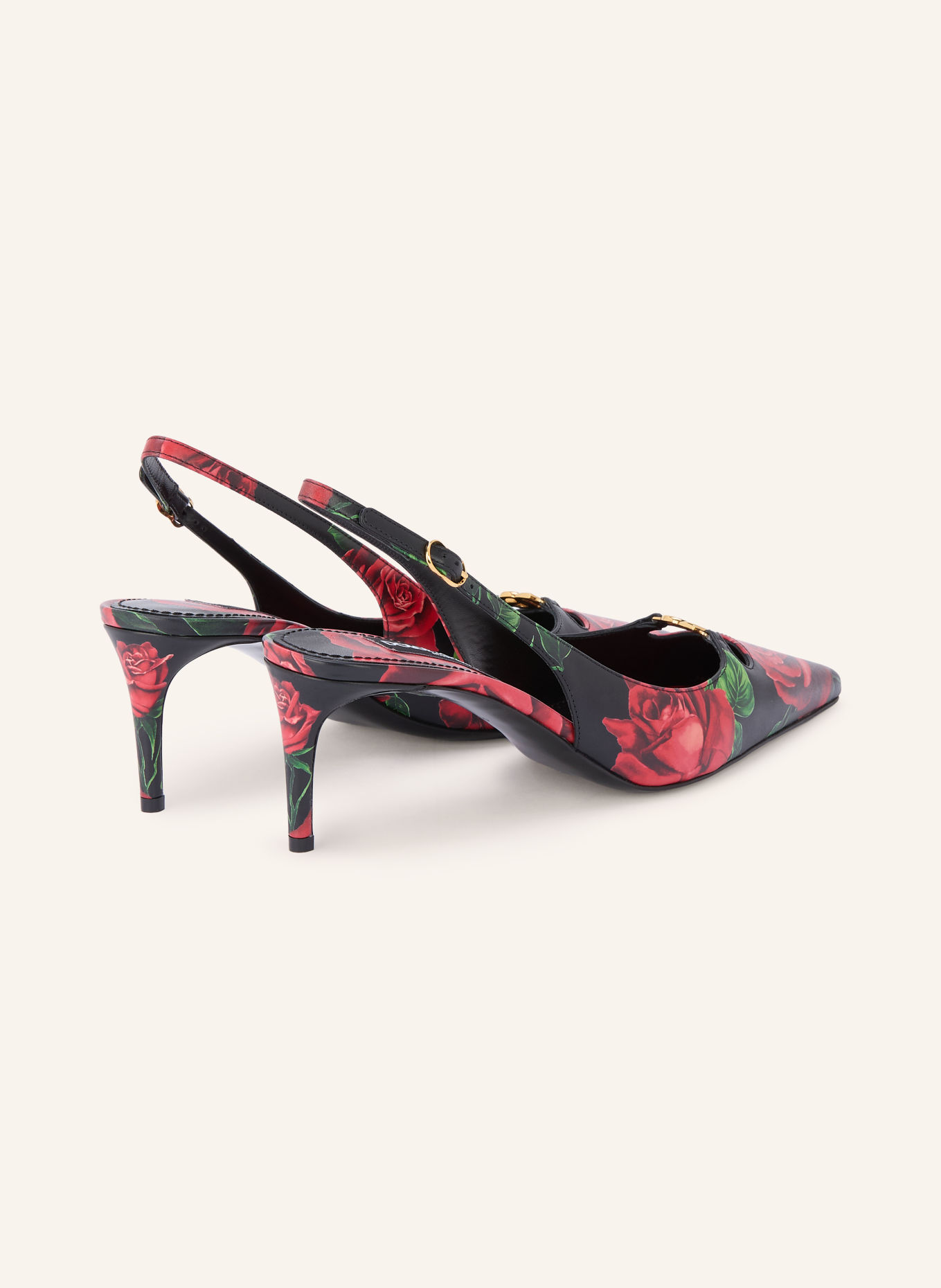 DOLCE & GABBANA Slingback pumps: RED / GOLD / BLACK