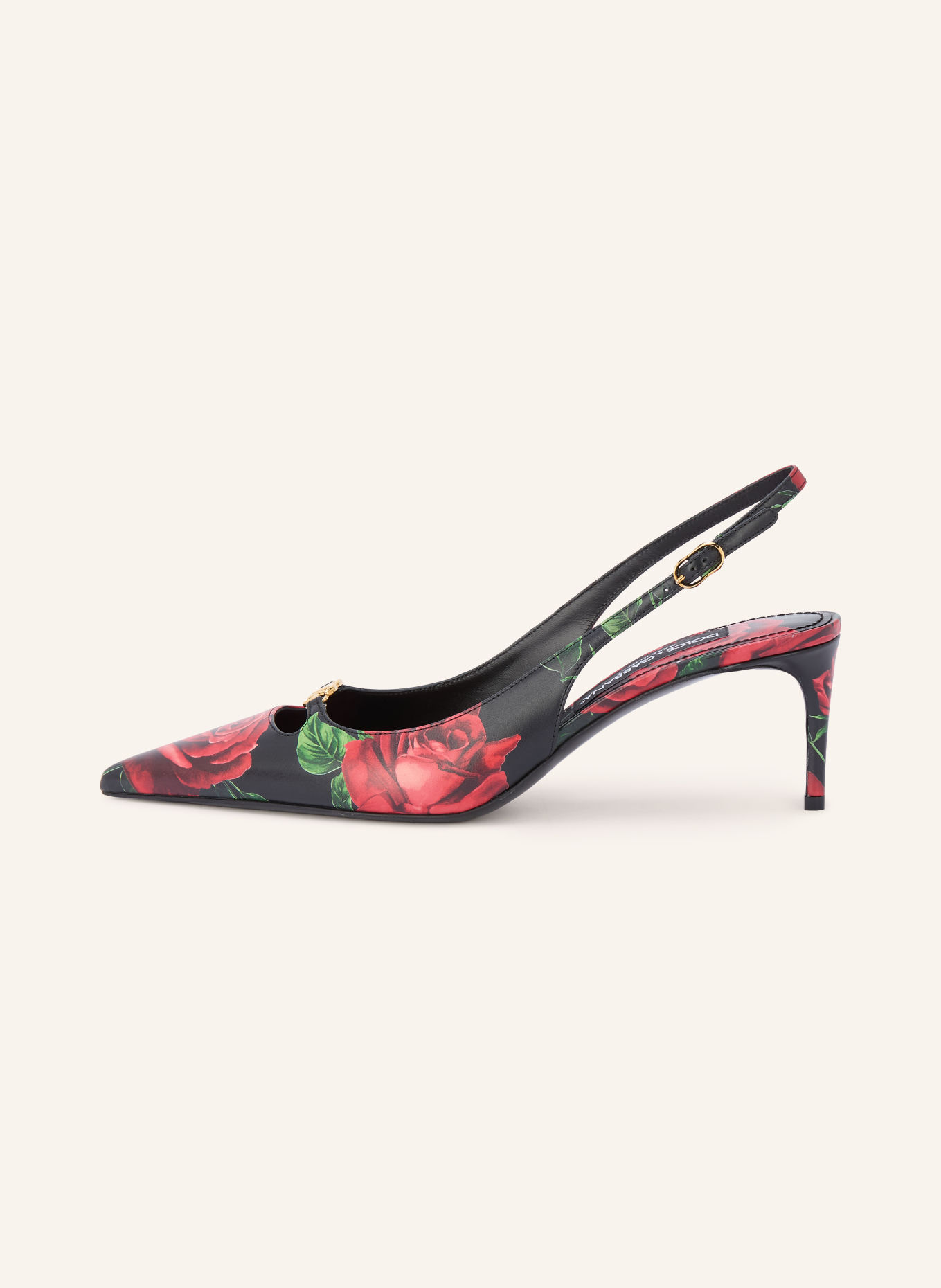 DOLCE & GABBANA Slingback pumps: RED / GOLD / BLACK
