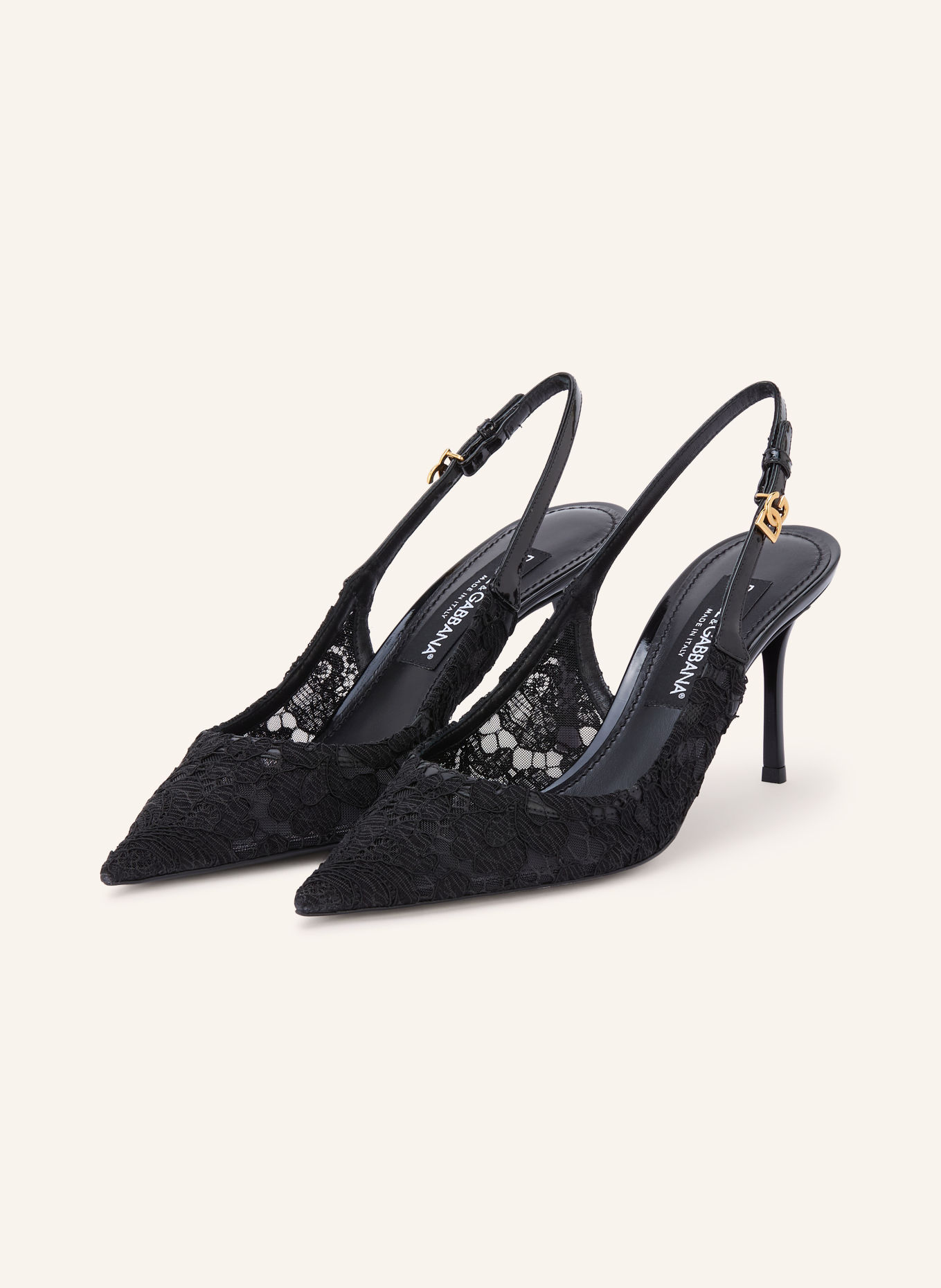 DOLCE & GABBANA Slingback pumps: BLACK