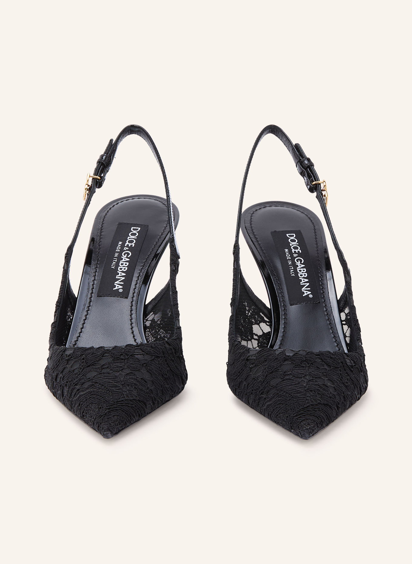 DOLCE & GABBANA Slingback pumps: BLACK