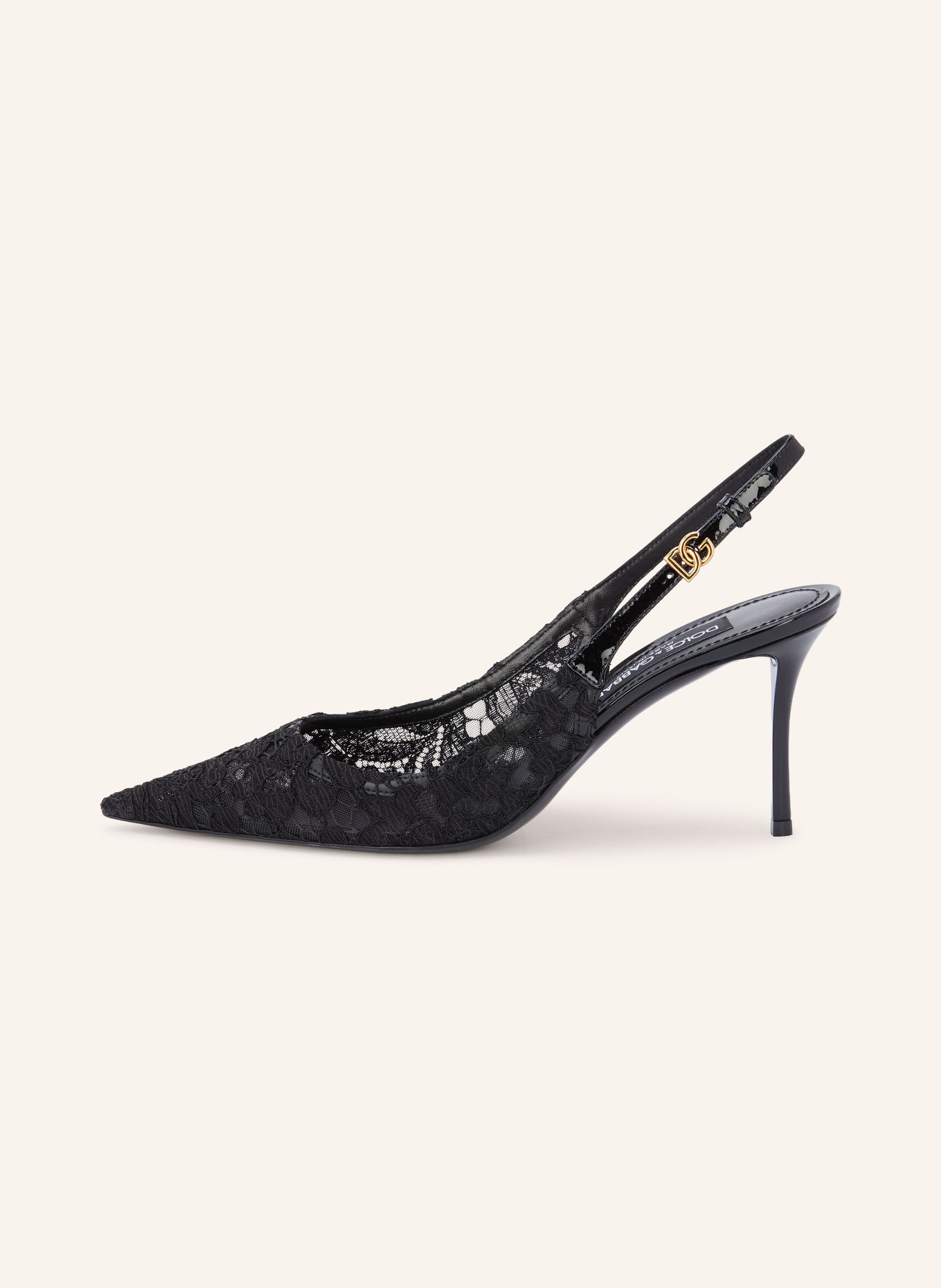 DOLCE & GABBANA Slingback pumps: BLACK