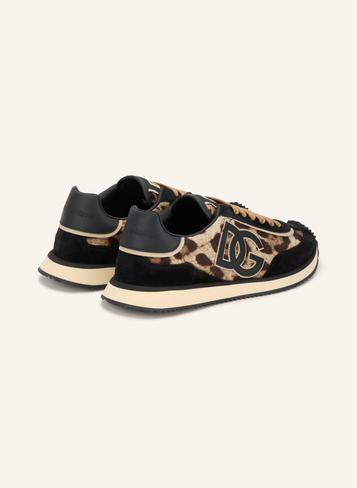 DOLCE & GABBANA Sneaker DG CUSHION: SCHWARZ / BRAUN / BEIGE