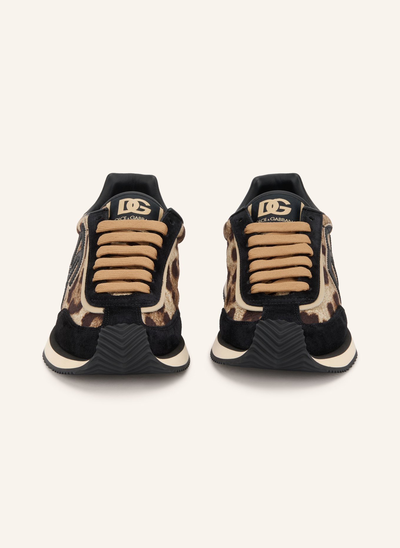 DOLCE & GABBANA Sneaker DG CUSHION: SCHWARZ / BRAUN / BEIGE