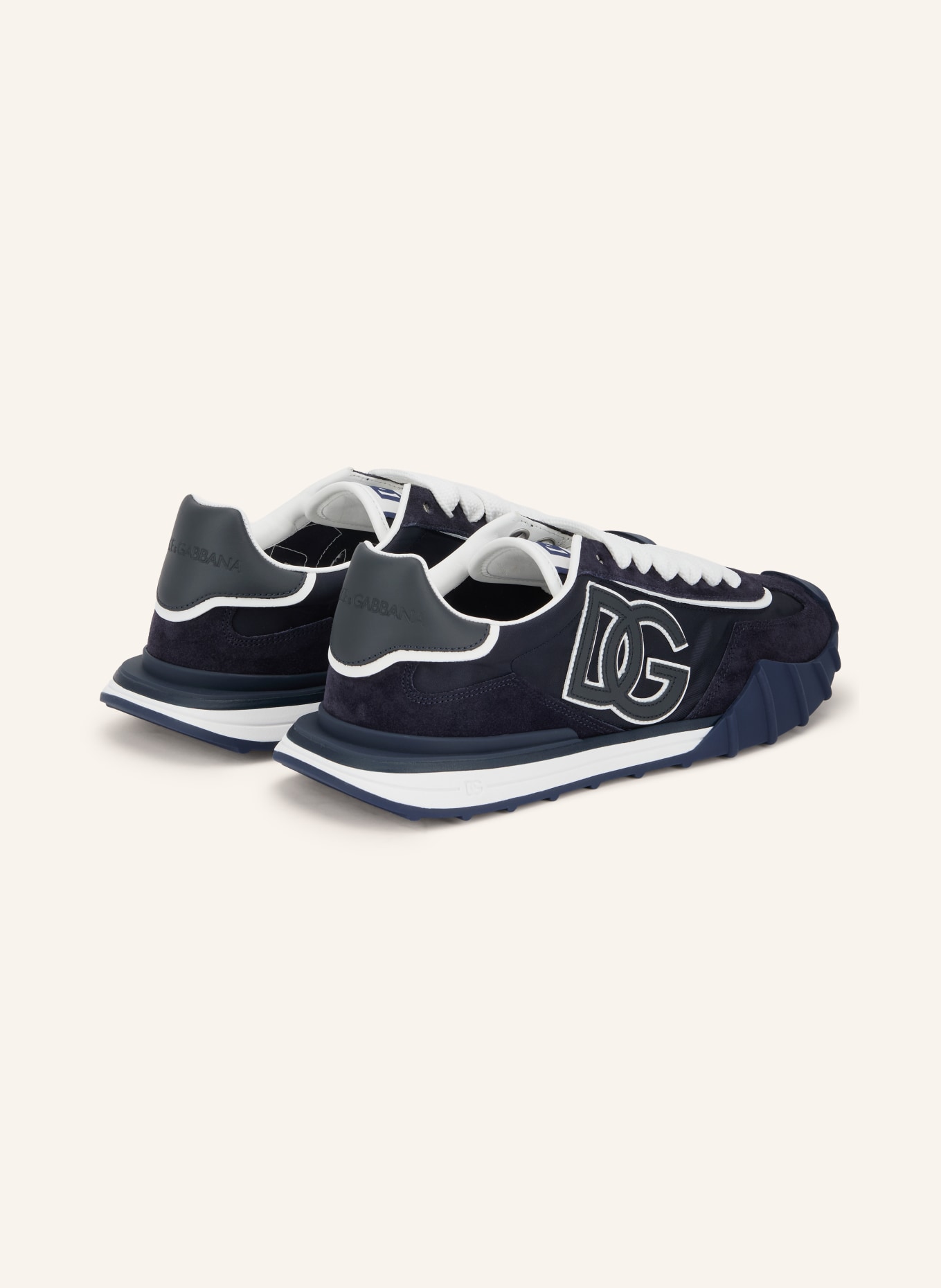 DOLCE & GABBANA Sneaker: DUNKELBLAU / WEISS