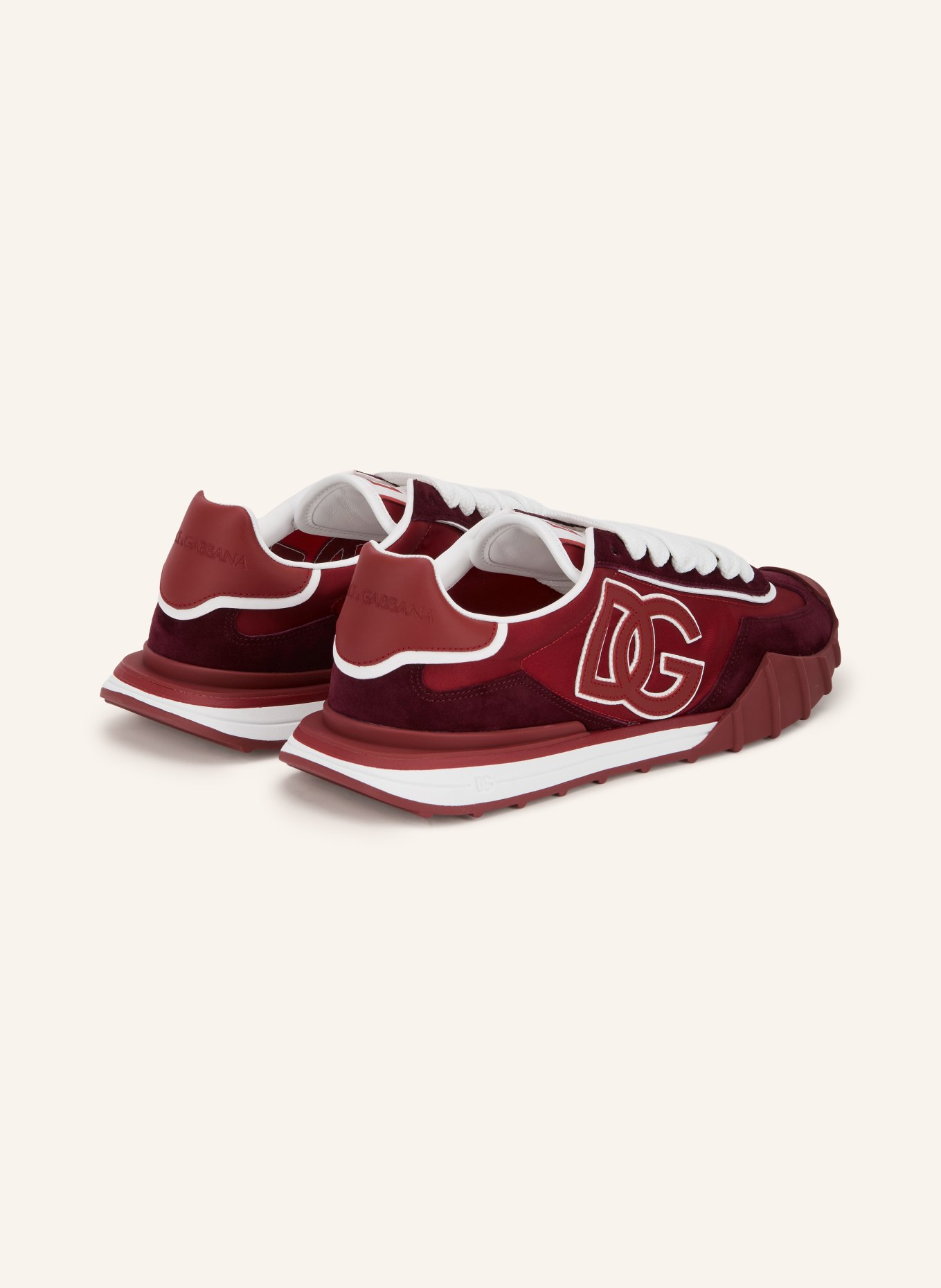 DOLCE & GABBANA Sneaker: DUNKELROT / WEISS