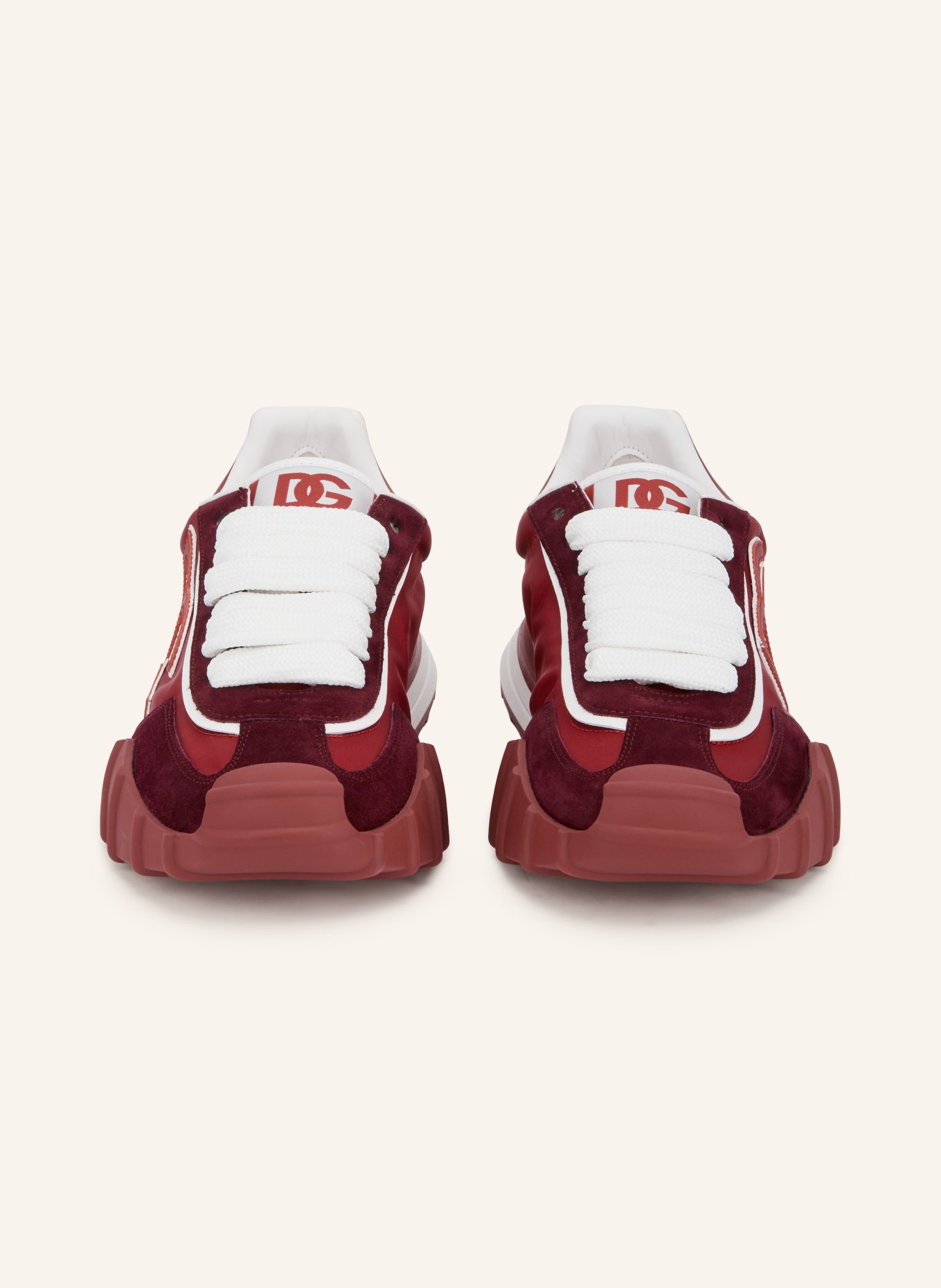 DOLCE & GABBANA Sneaker: DUNKELROT / WEISS