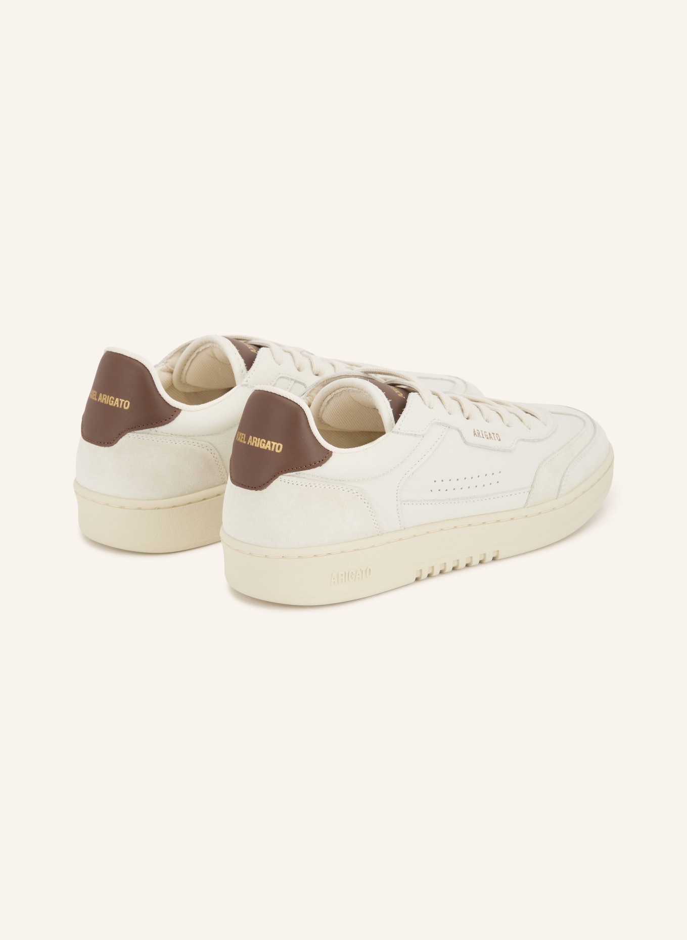 AXEL ARIGATO Sneaker DICE T-TOE: ECRU / DUNKELBRAUN