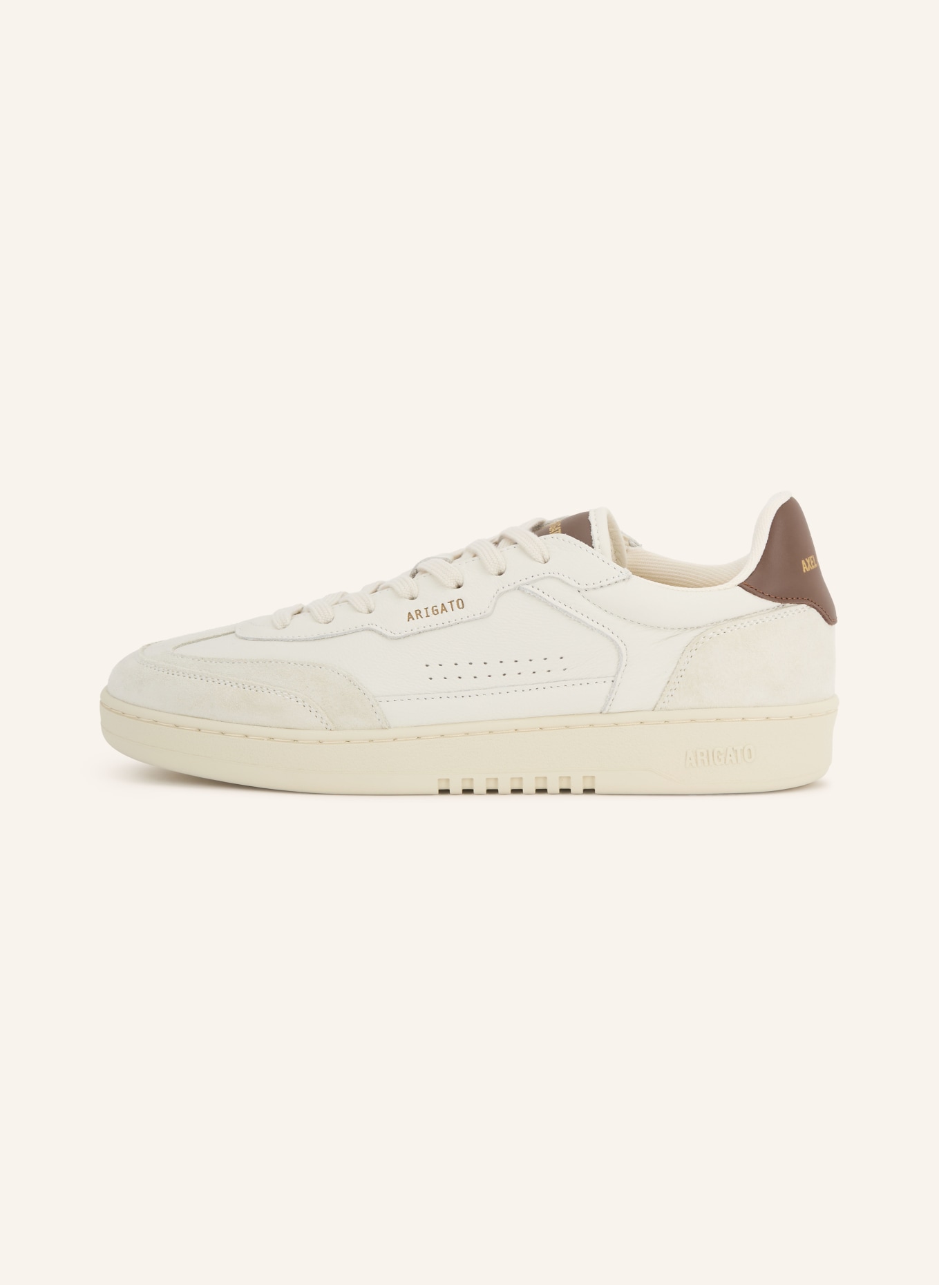 AXEL ARIGATO Sneaker DICE T-TOE: ECRU / DUNKELBRAUN
