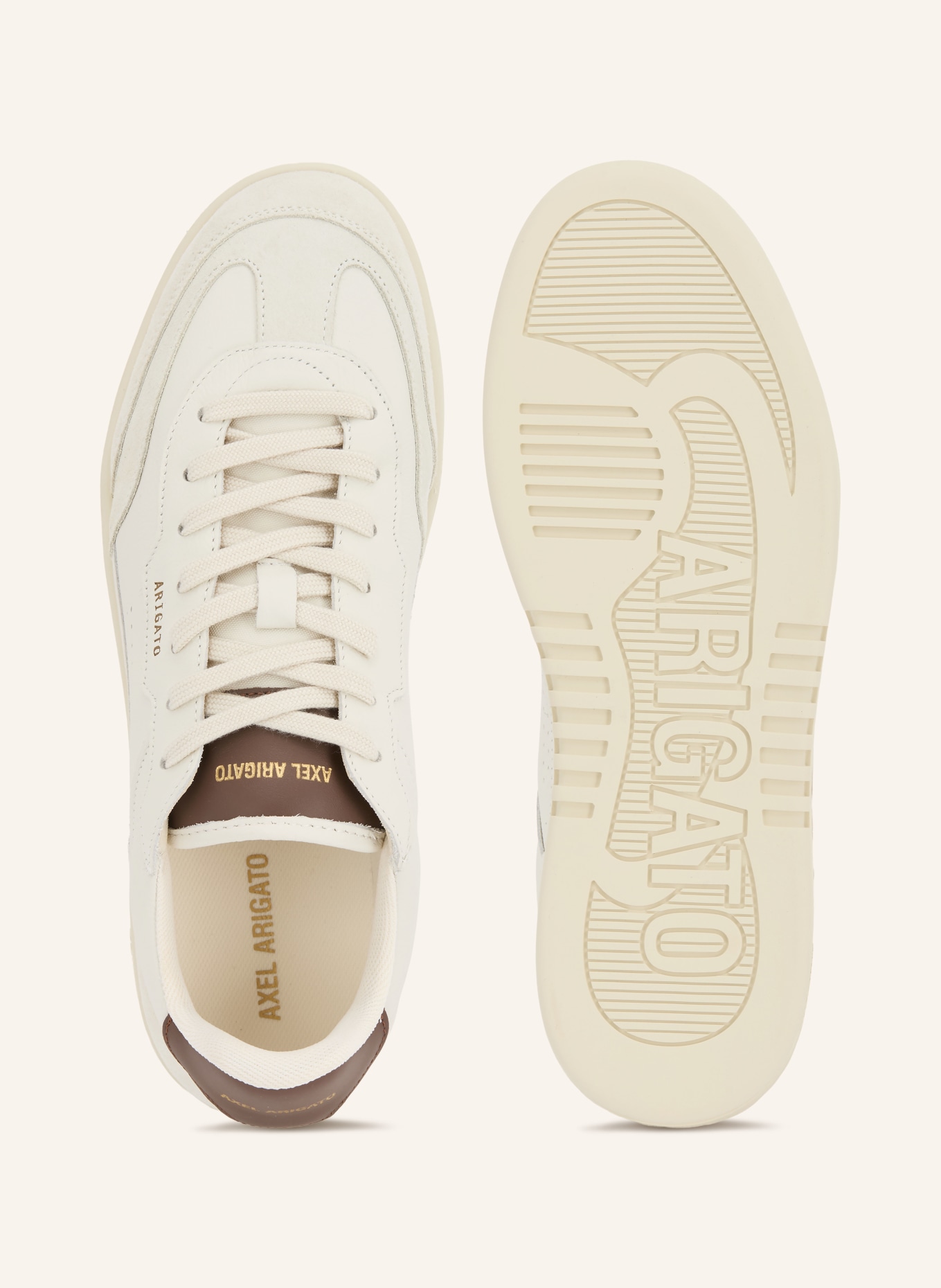 AXEL ARIGATO Sneaker DICE T-TOE: ECRU / DUNKELBRAUN