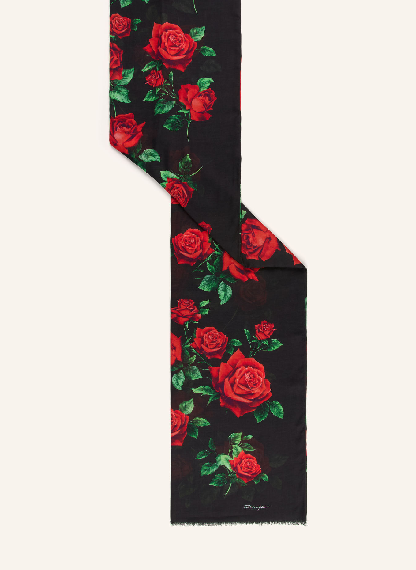 DOLCE & GABBANA Scarves: BLACK / RED / GREEN