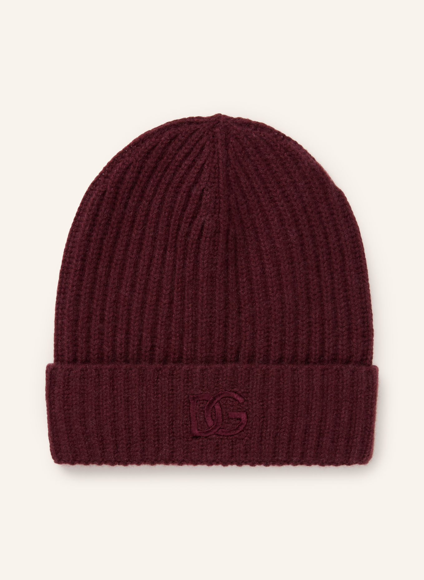 DOLCE & GABBANA Cashmere-Mütze: DUNKELROT