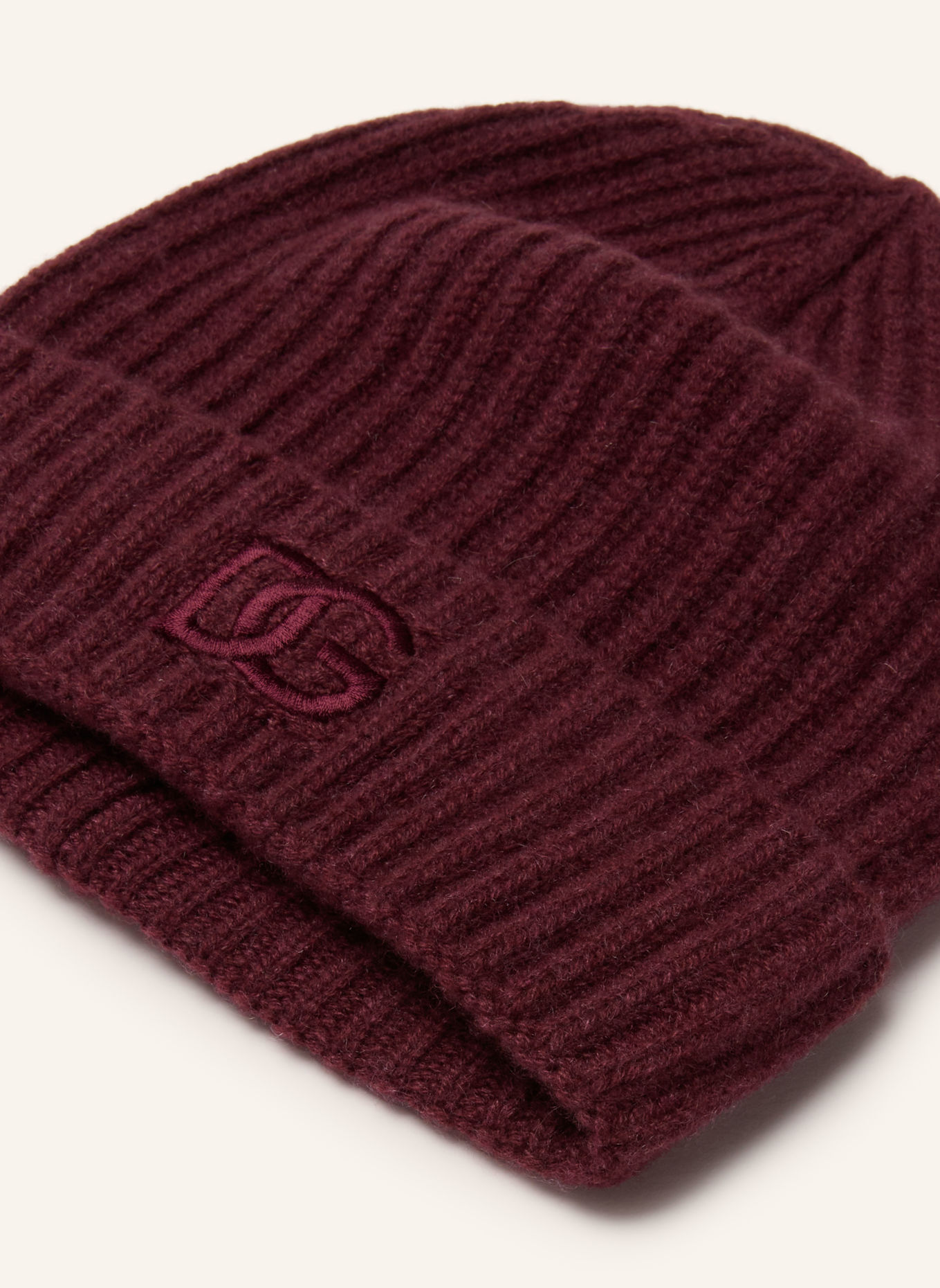 DOLCE & GABBANA Cashmere-Mütze: DUNKELROT