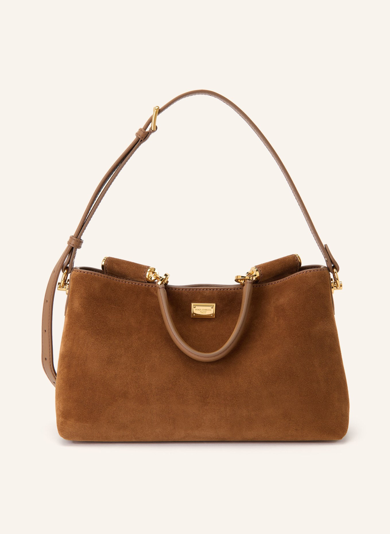 DOLCE & GABBANA Handtasche VITTORIA: BRAUN / GOLD