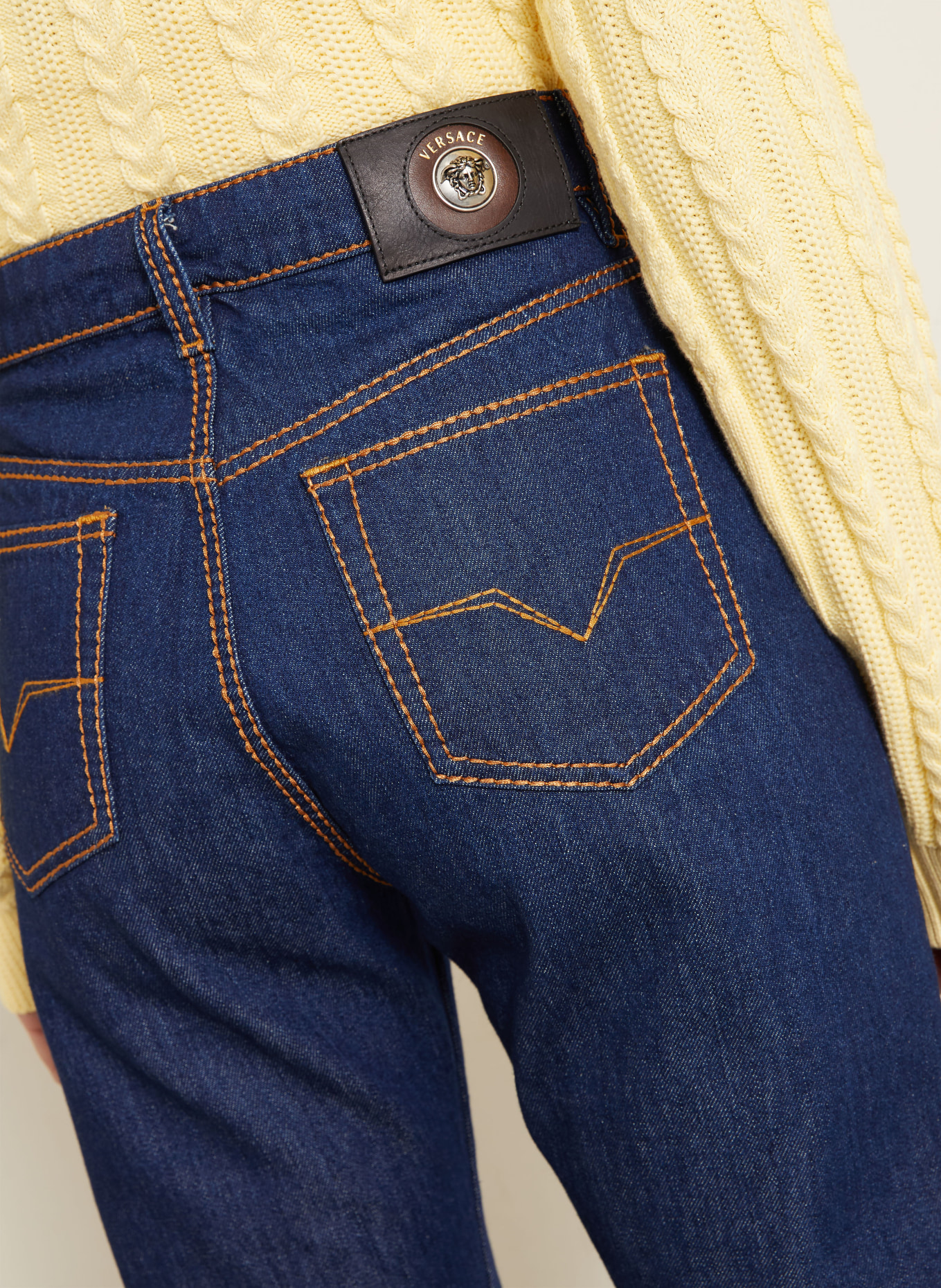 VERSACE Straight jeans: 1D870 Blue
