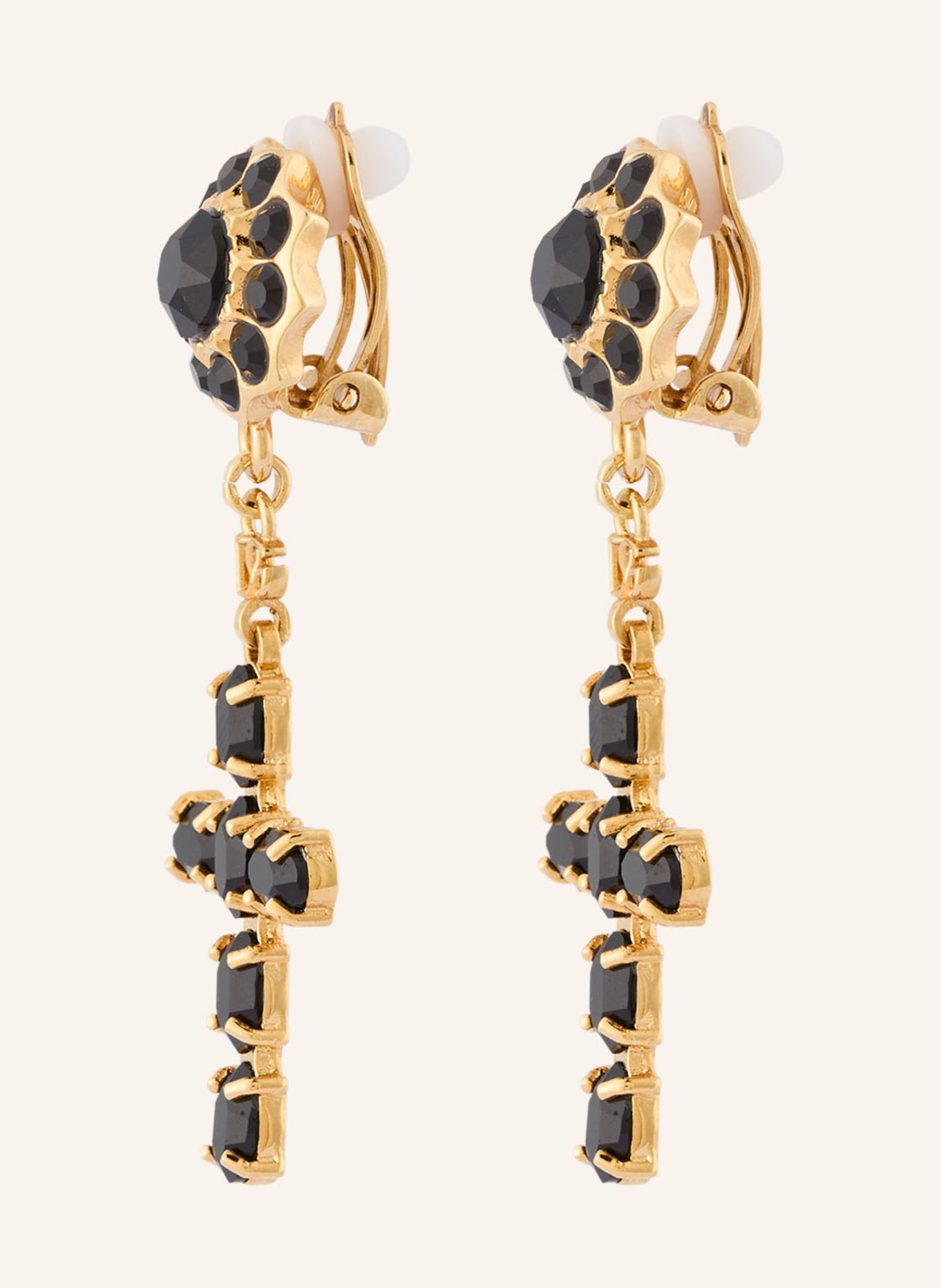 DOLCE & GABBANA Ohrclips: GOLD / SCHWARZ