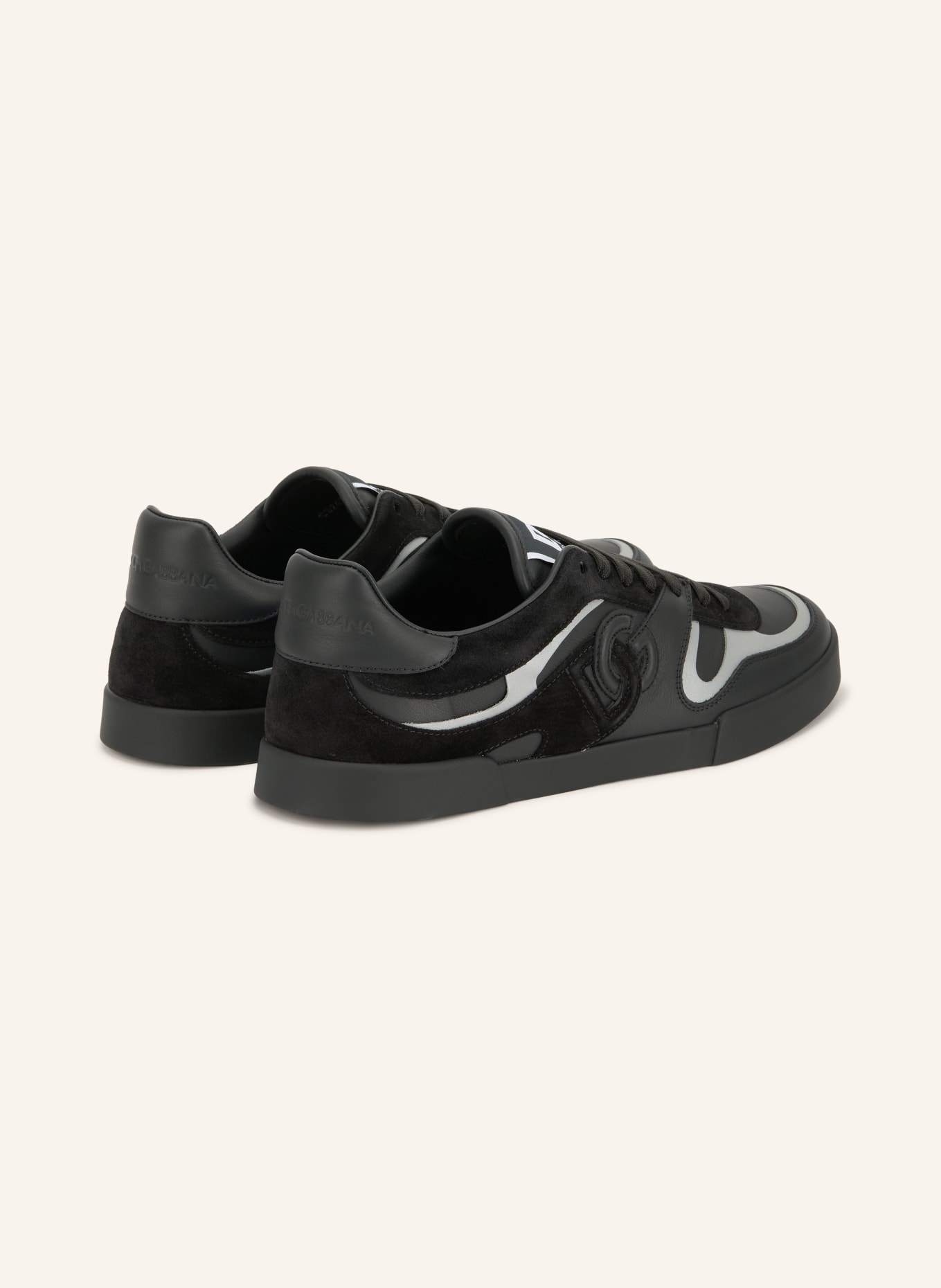 DOLCE & GABBANA Sneakers PORTOFINO: NOIR / ARGENT