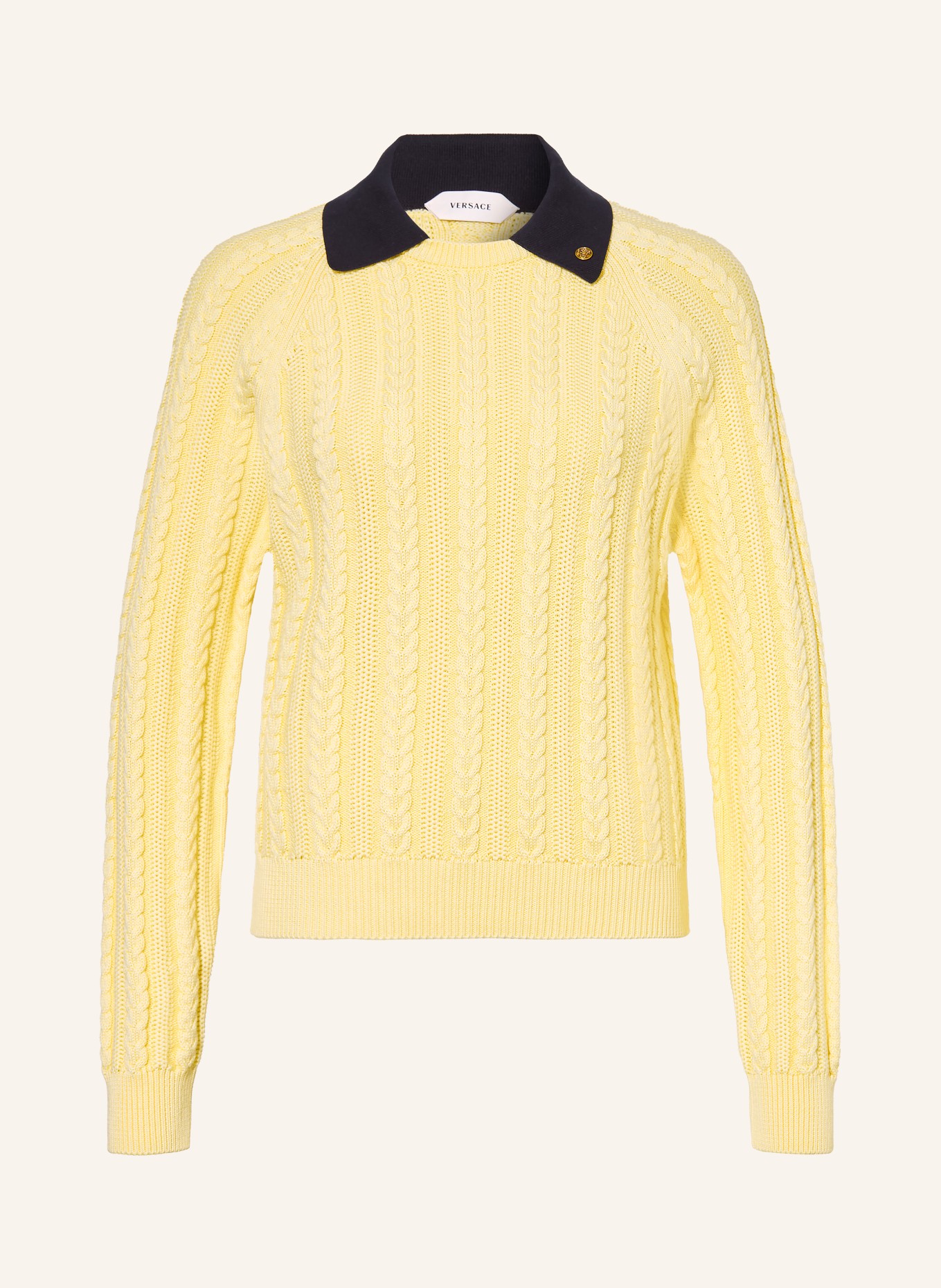 VERSACE Pulovere: GALBEN DESCHIS / ALBASTRU ÎNCHIS