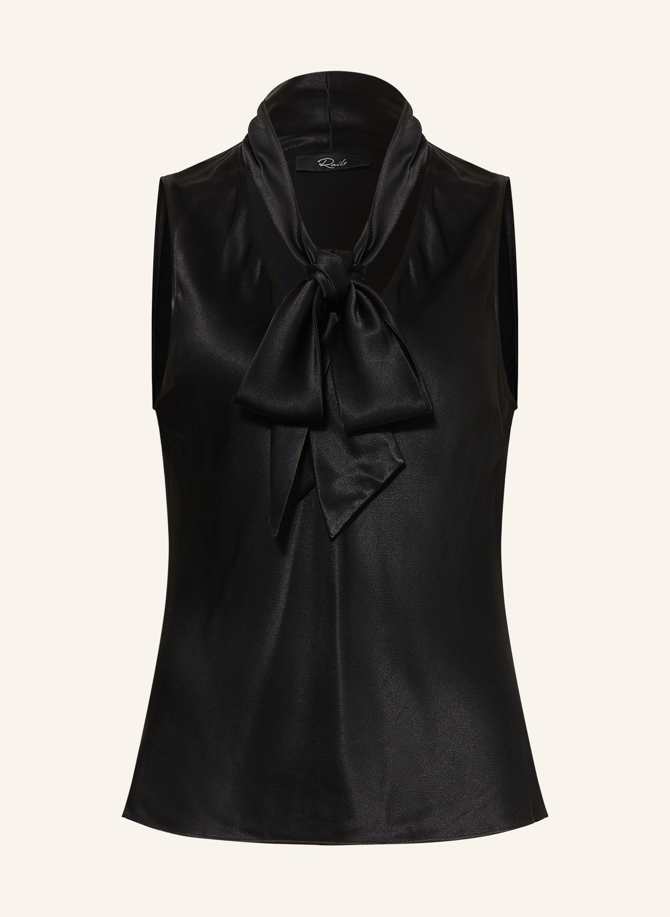 Rails Satintop POPPY mit Schluppe: SCHWARZ