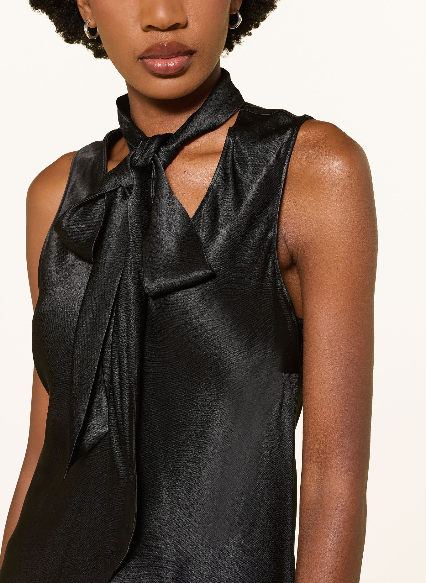 Rails Satintop POPPY mit Schluppe: SCHWARZ