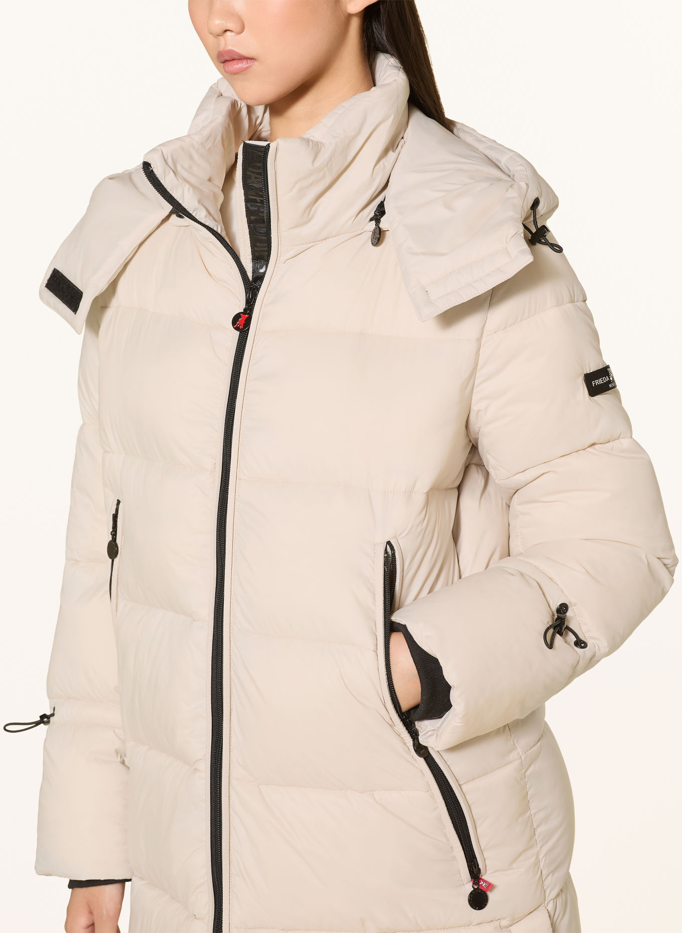 FRIEDA & FREDDIES Steppmantel DEANA mit abnehmbarer Kapuze: CREME