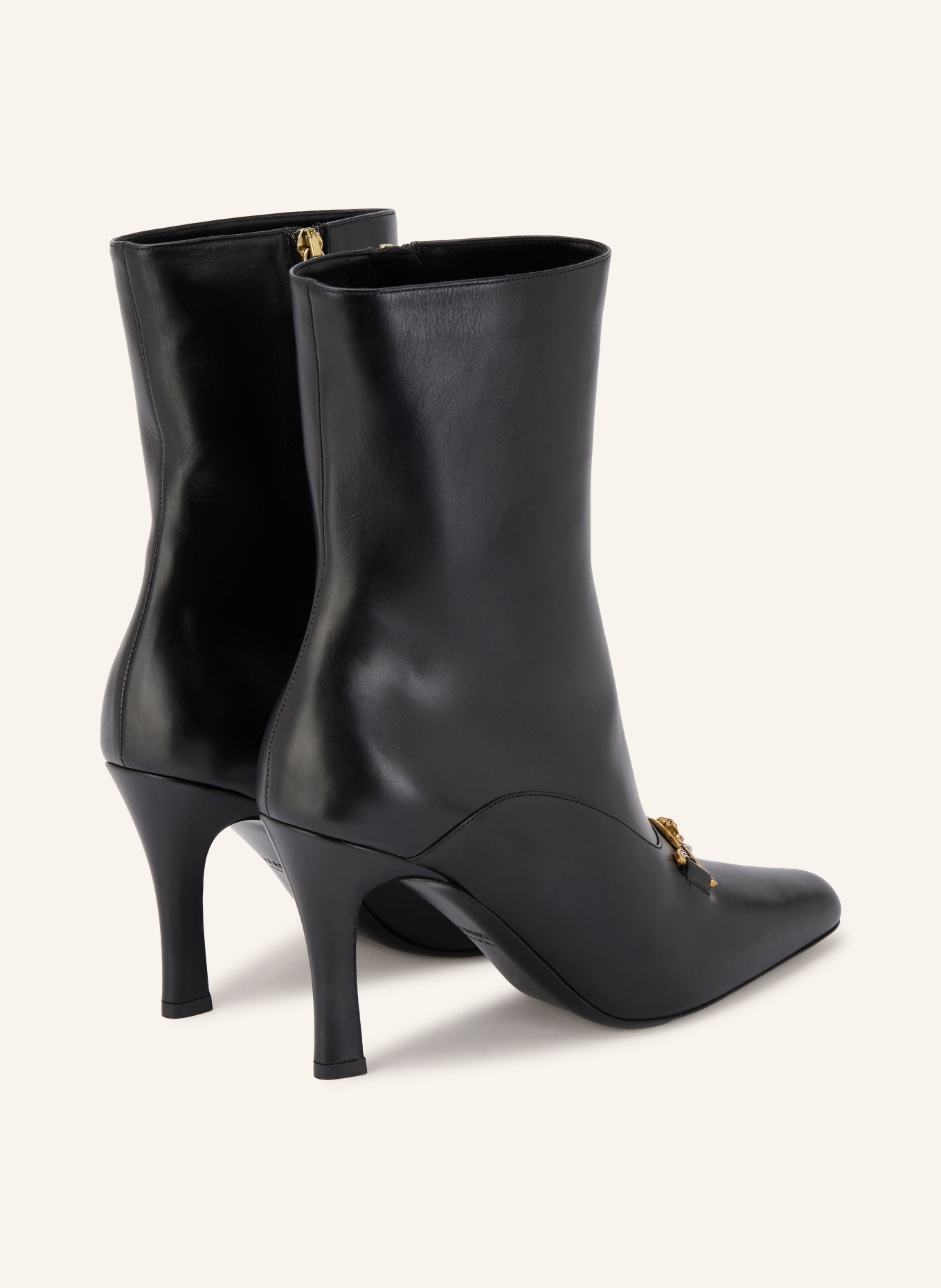 VERSACE Botki MARISA: CZARNY / ZŁOTY